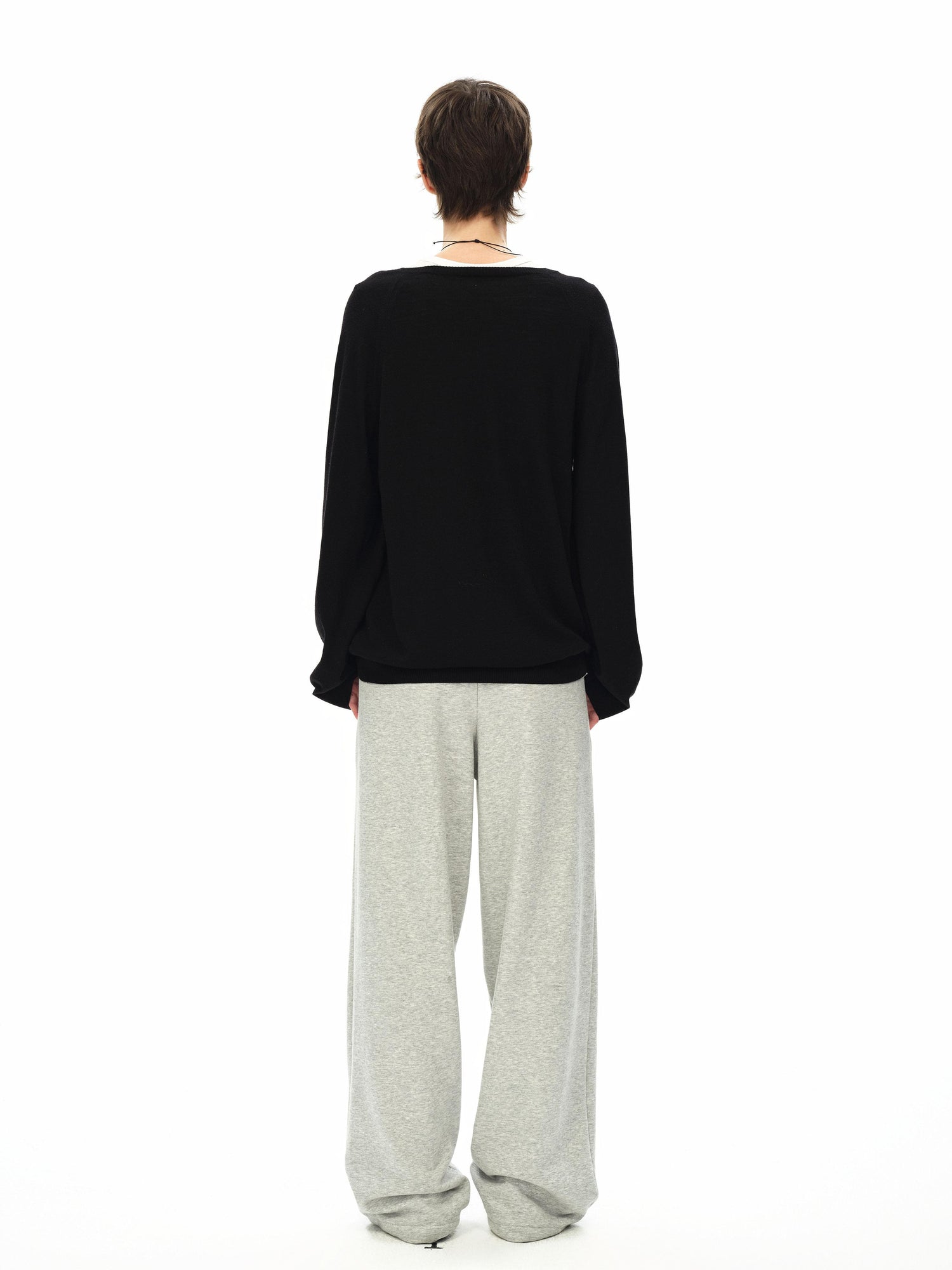 Northbutsouth Lightweight Wool V-Neck Loose Knit Sweater
