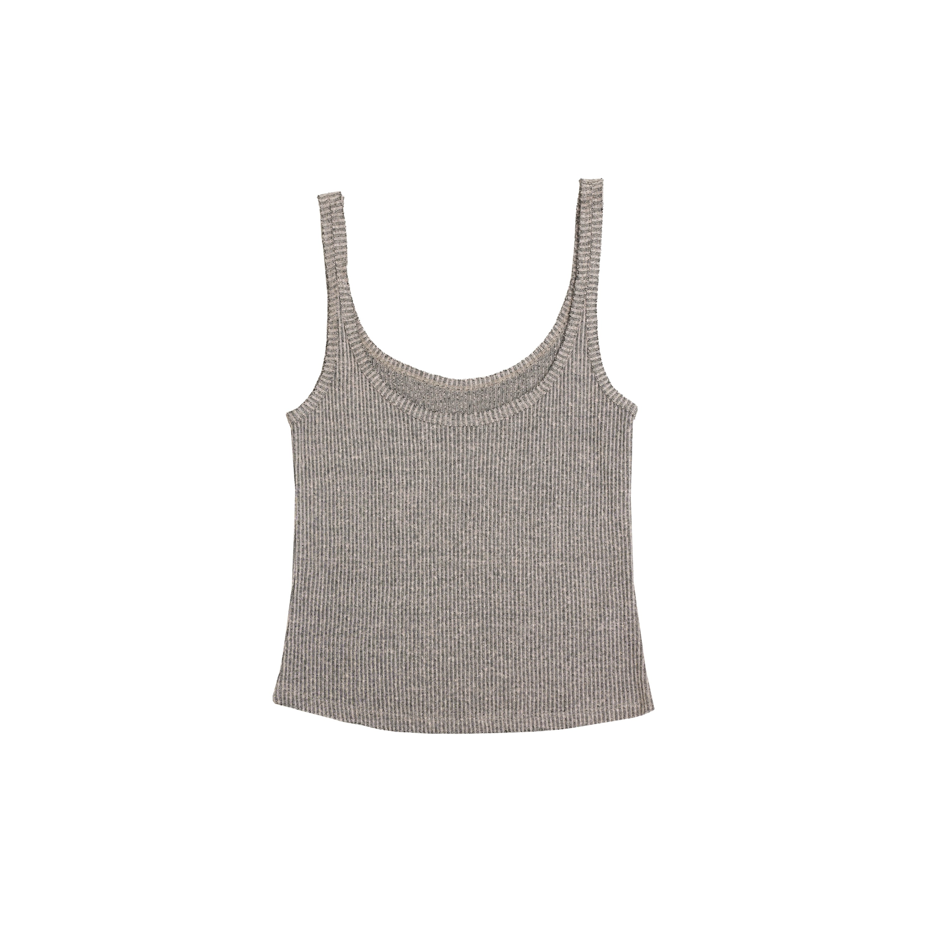 Northbutsouth Linen Relaxed Frayed Edge Ribbed Vest MISSTT