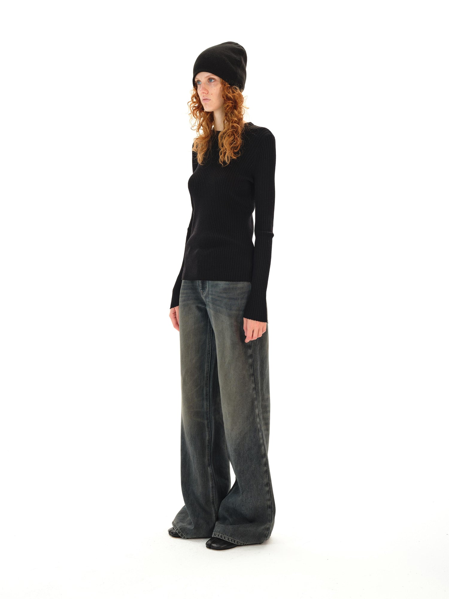 Northbutsouth Low Rise Flared Distressed Vintage Wash Jeans