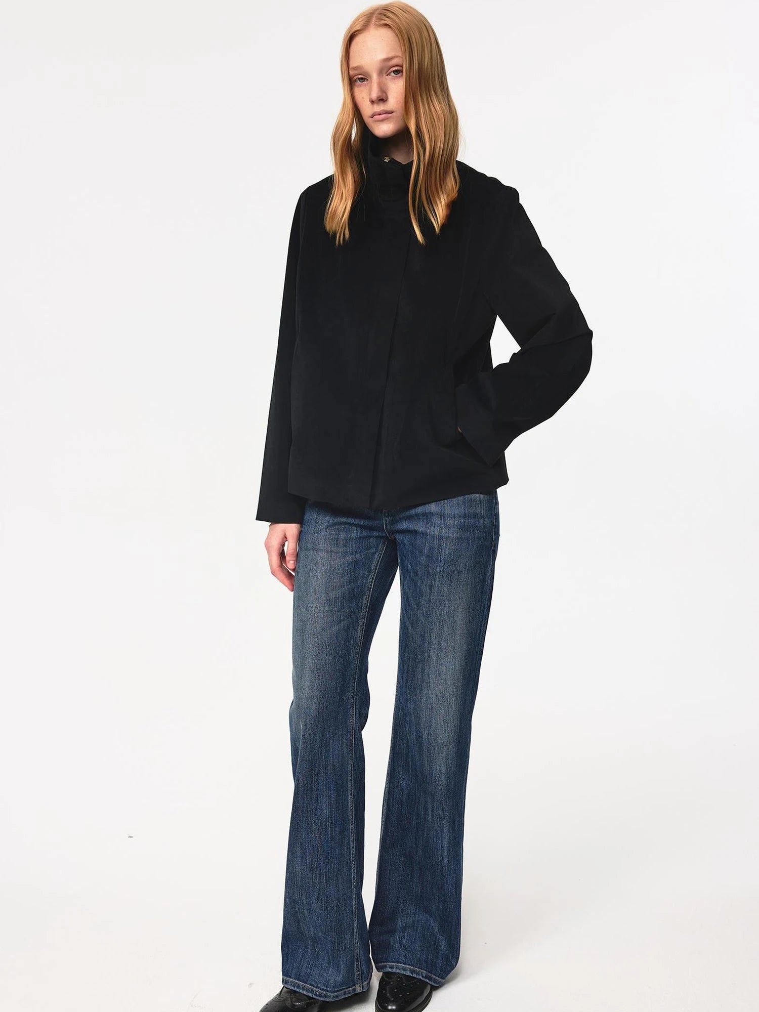 Low Rise Slim Fit Vintage Washed Stretch Denim Jeans