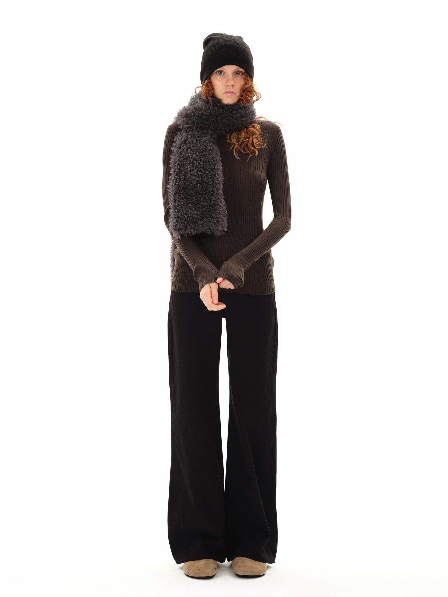 Northbutsouth Low Rise Wide Leg Black Twill Denim Trousers