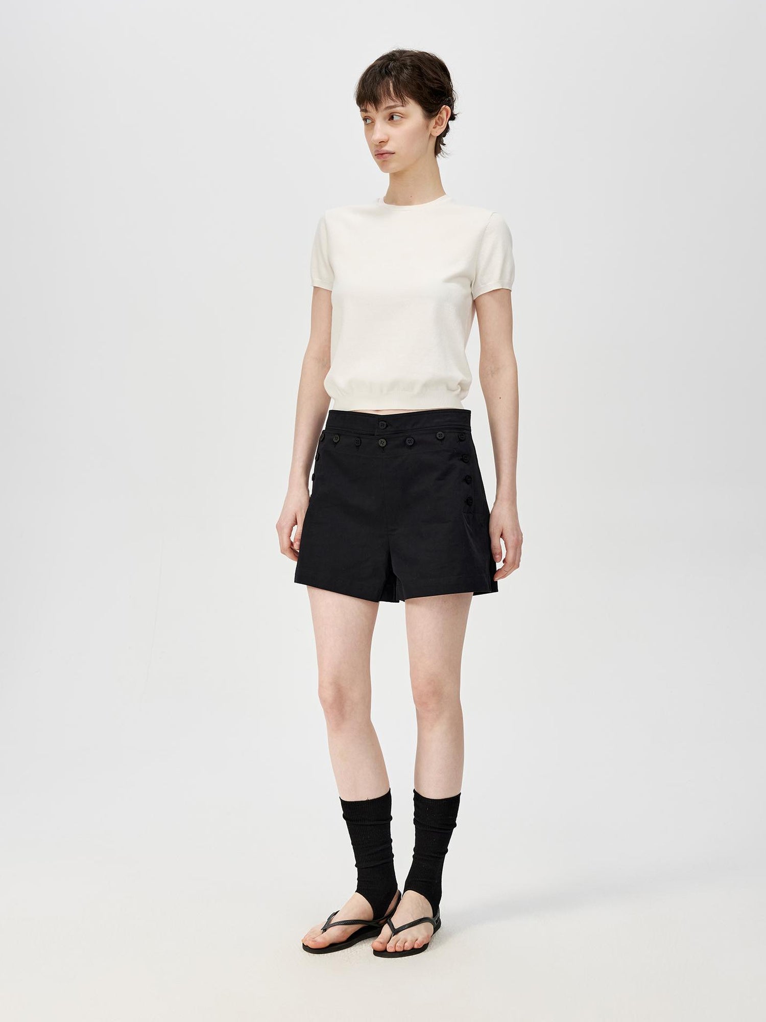 Northbutsouth Multi Button Deck Shorts In Three Colors