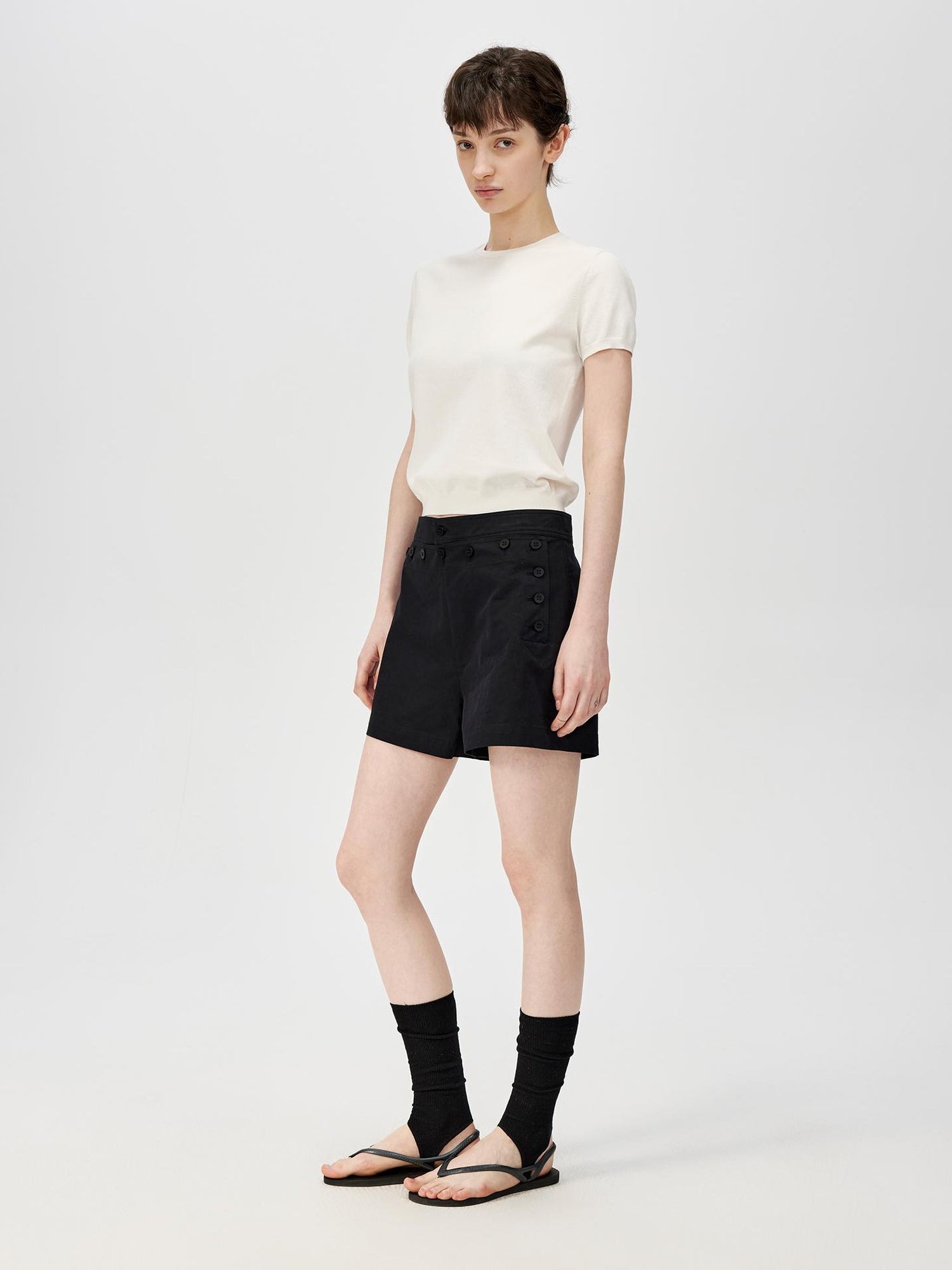 Northbutsouth Multi Button Deck Shorts In Three Colors