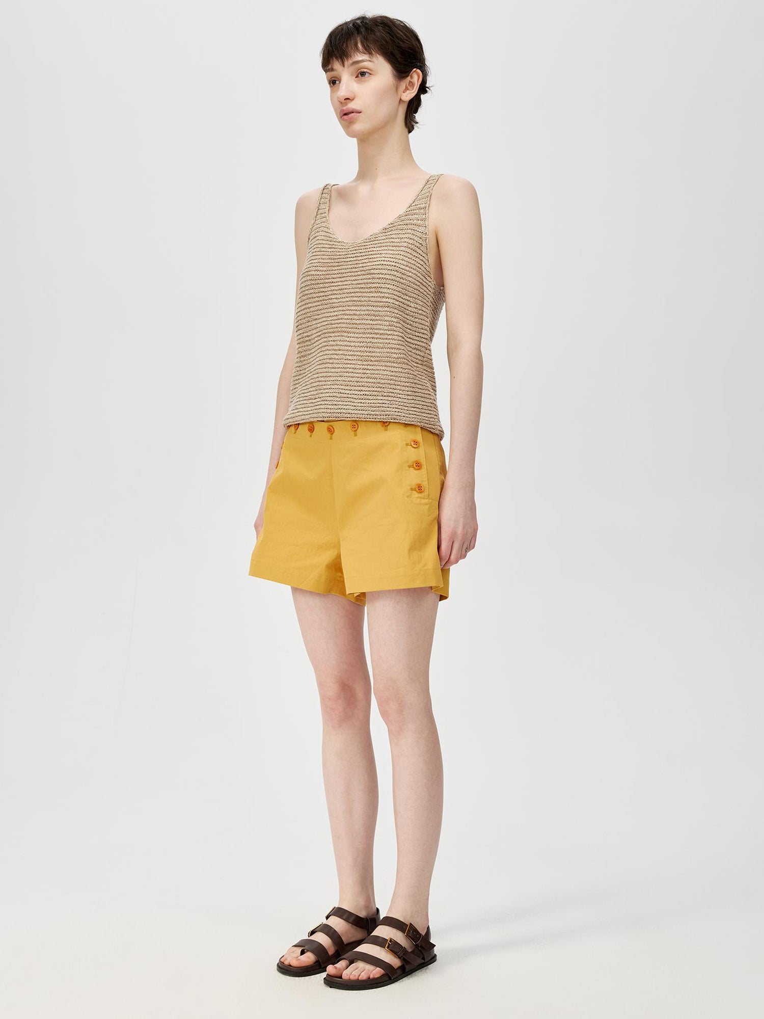 Northbutsouth Multi Button Deck Shorts In Three Colors