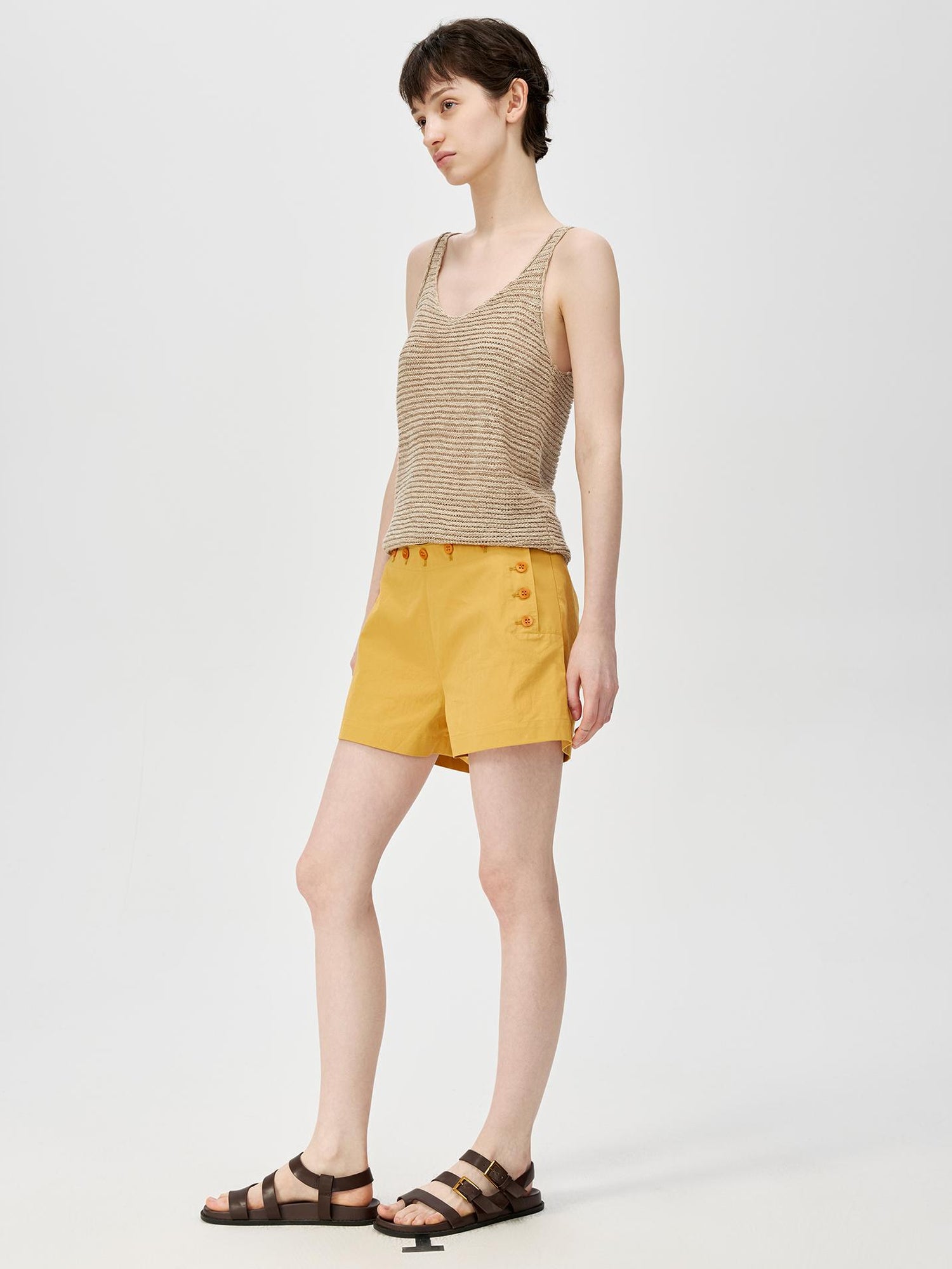 Northbutsouth Multi Button Deck Shorts In Three Colors