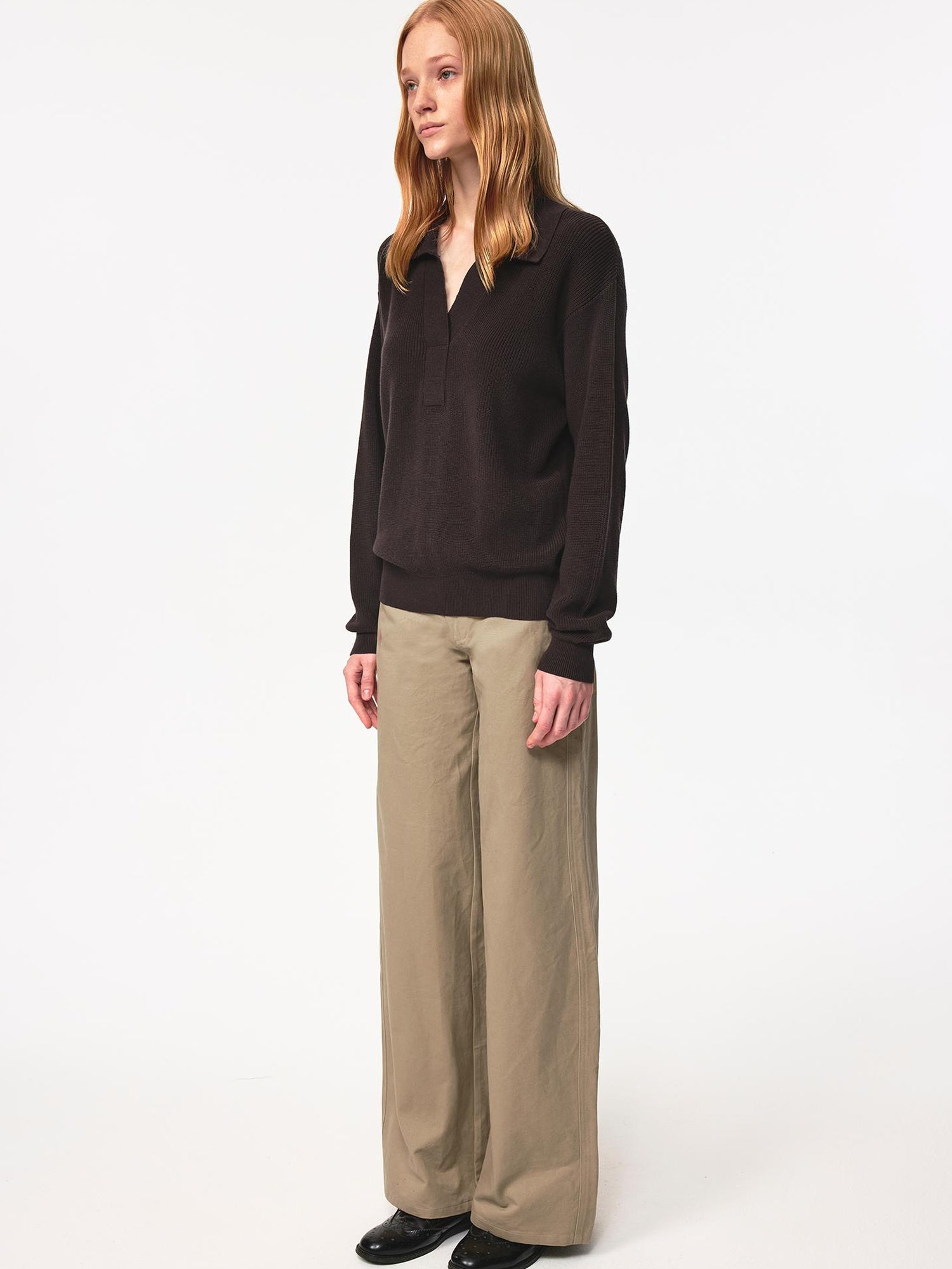 Northbutsouth Multi Button Twill Relaxed Fit Straight Leg Pants
