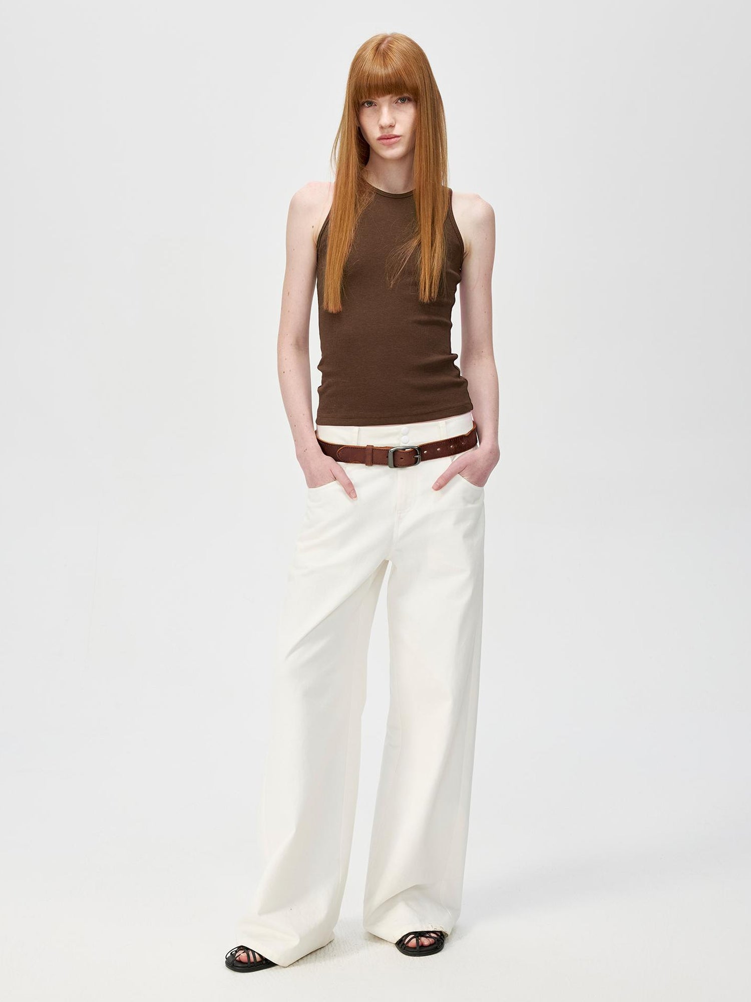 Northbutsouth Multi Color Round Neck Slim Fit Camisole With Side Support