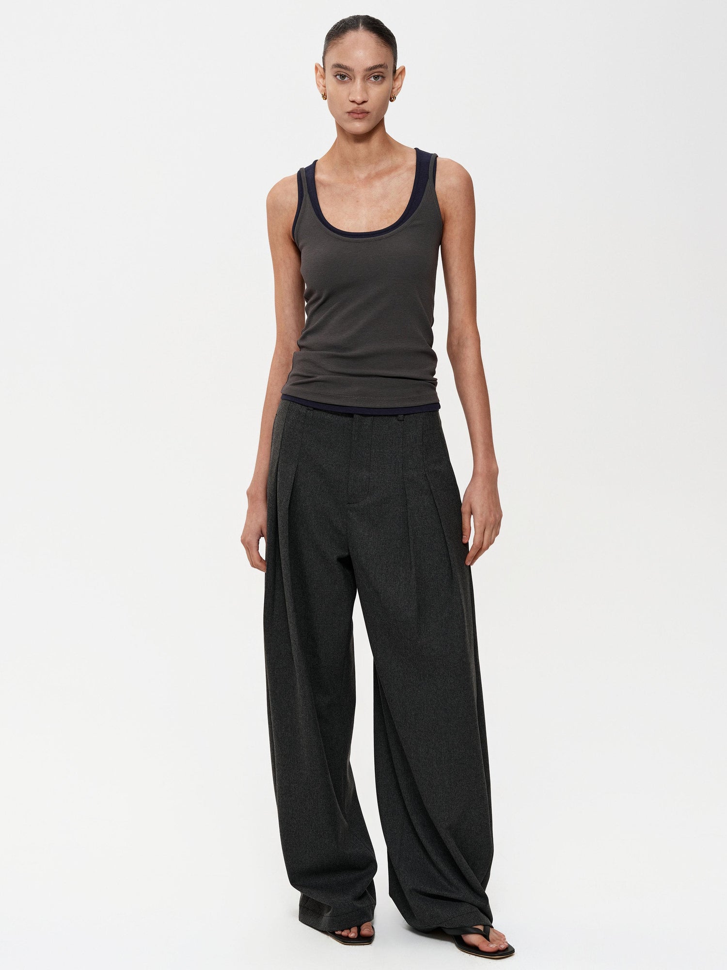 Northbutsouth Multi Color Slim Strap Camisole With Side Support Tummy Control V-neck T-shirt Long Sleeve