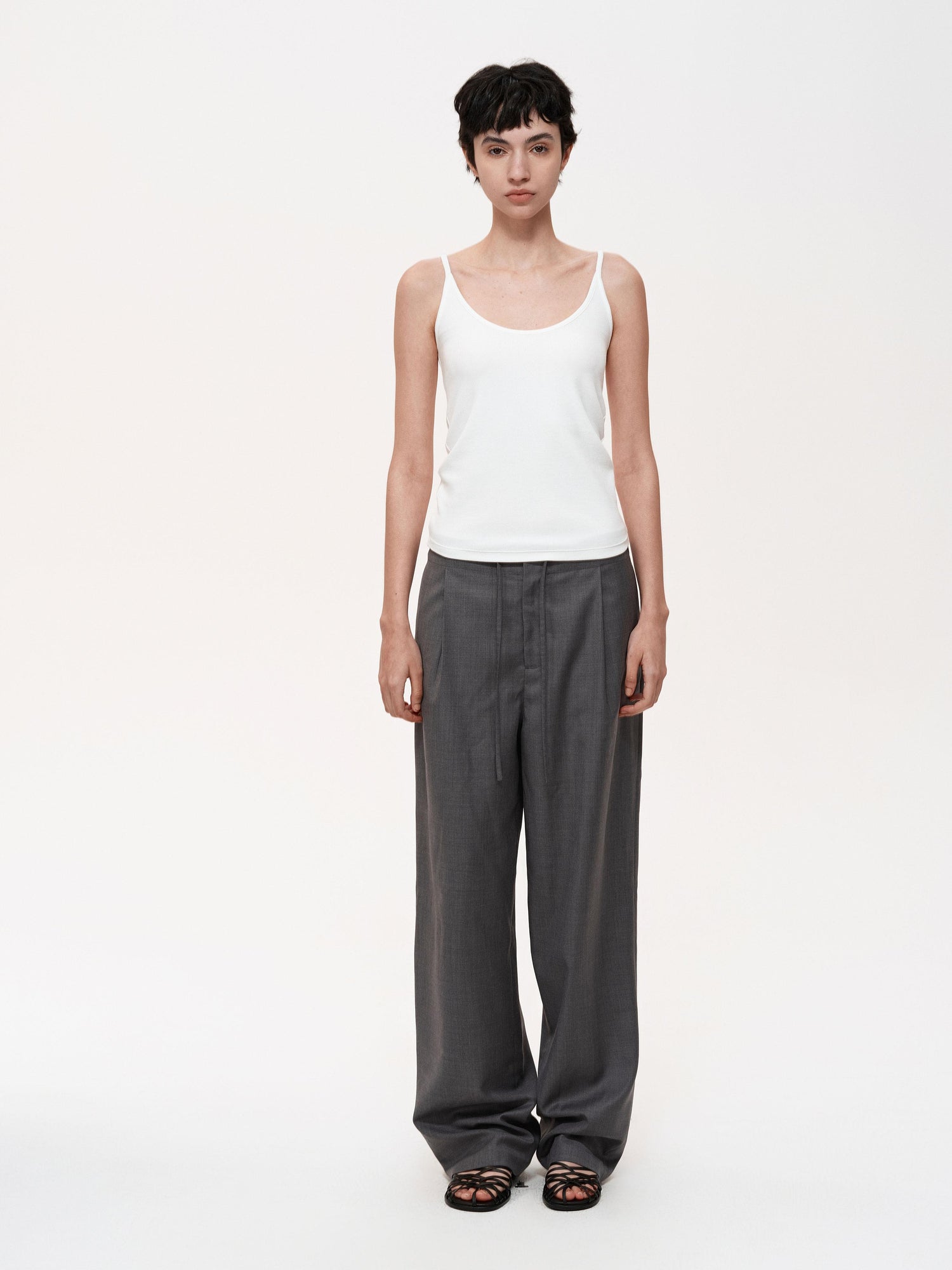 Northbutsouth Multi Color Slim Strap Camisole With Side Support Tummy Control V-neck T-shirt Long Sleeve