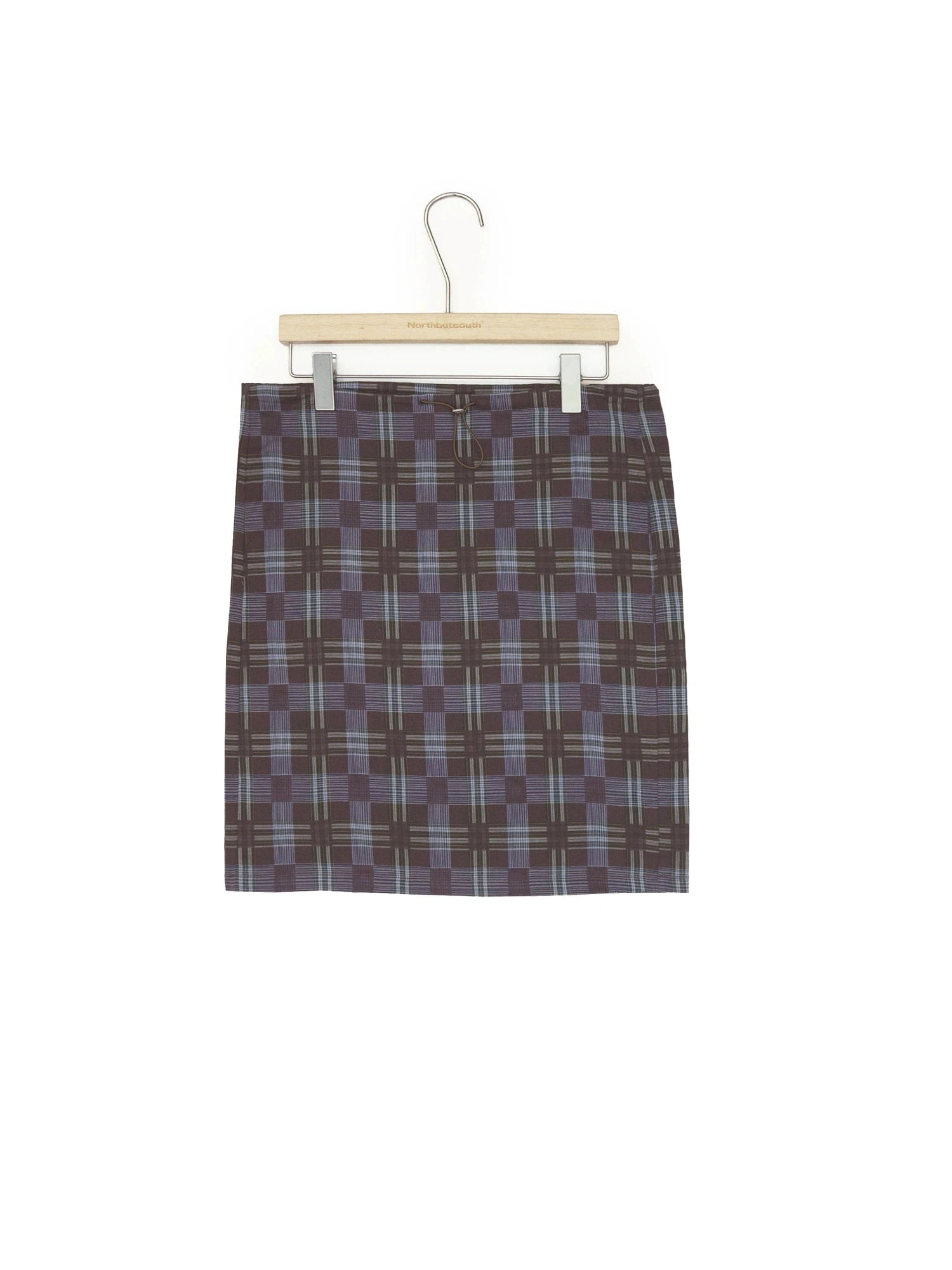 Multi Way Drawstring Plaid Skirt And Tube Top Set