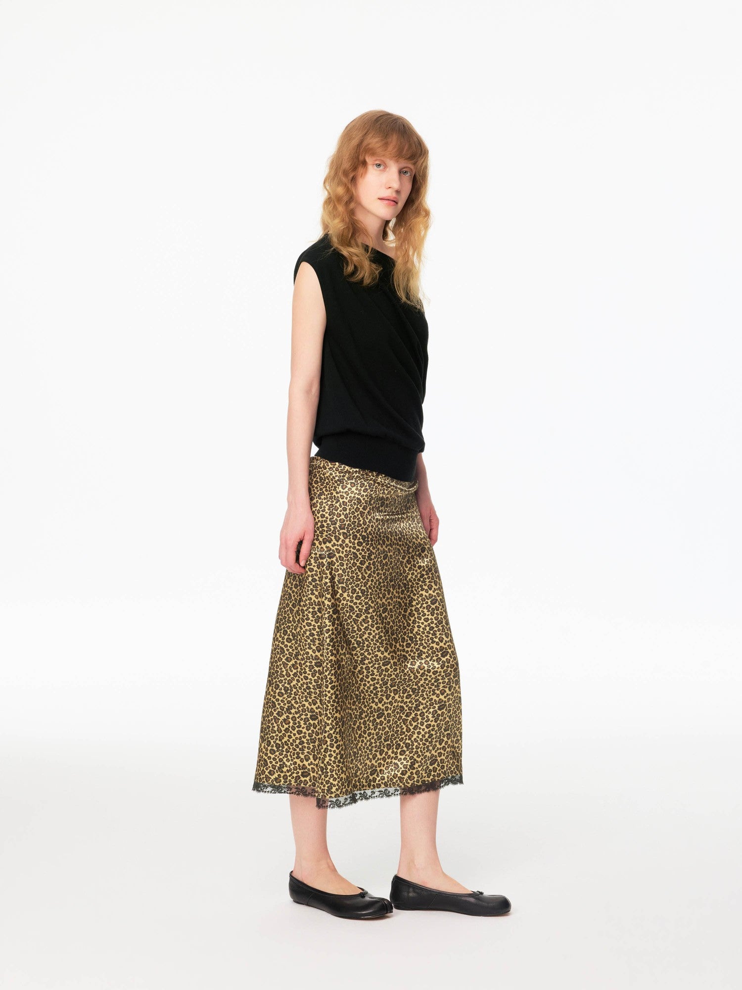 Northbutsouth Multicolor Knit Gathered Slanted Neck Women&