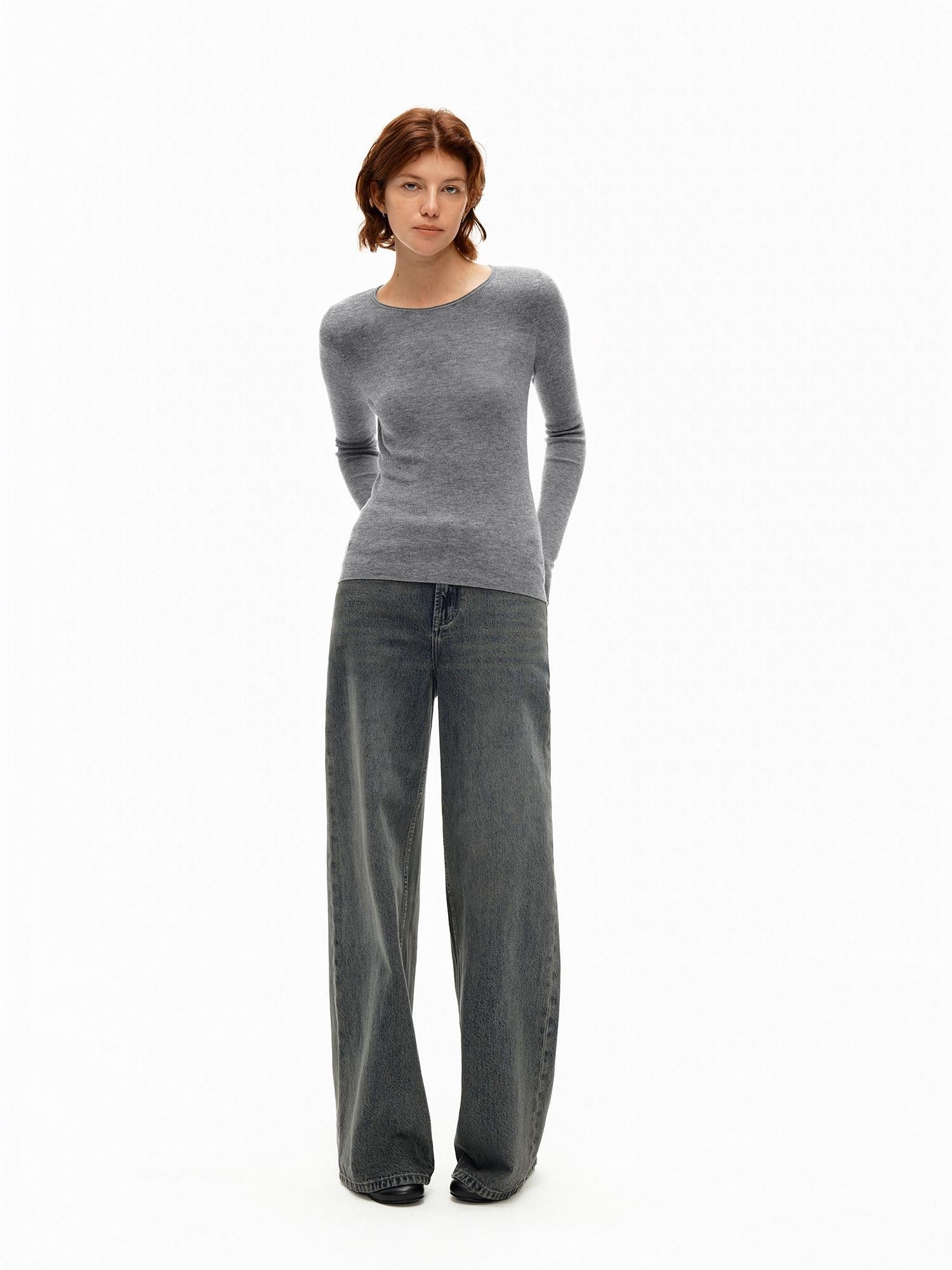 Northbutsouth Multicolor Ribbed Rolled Hem Women&