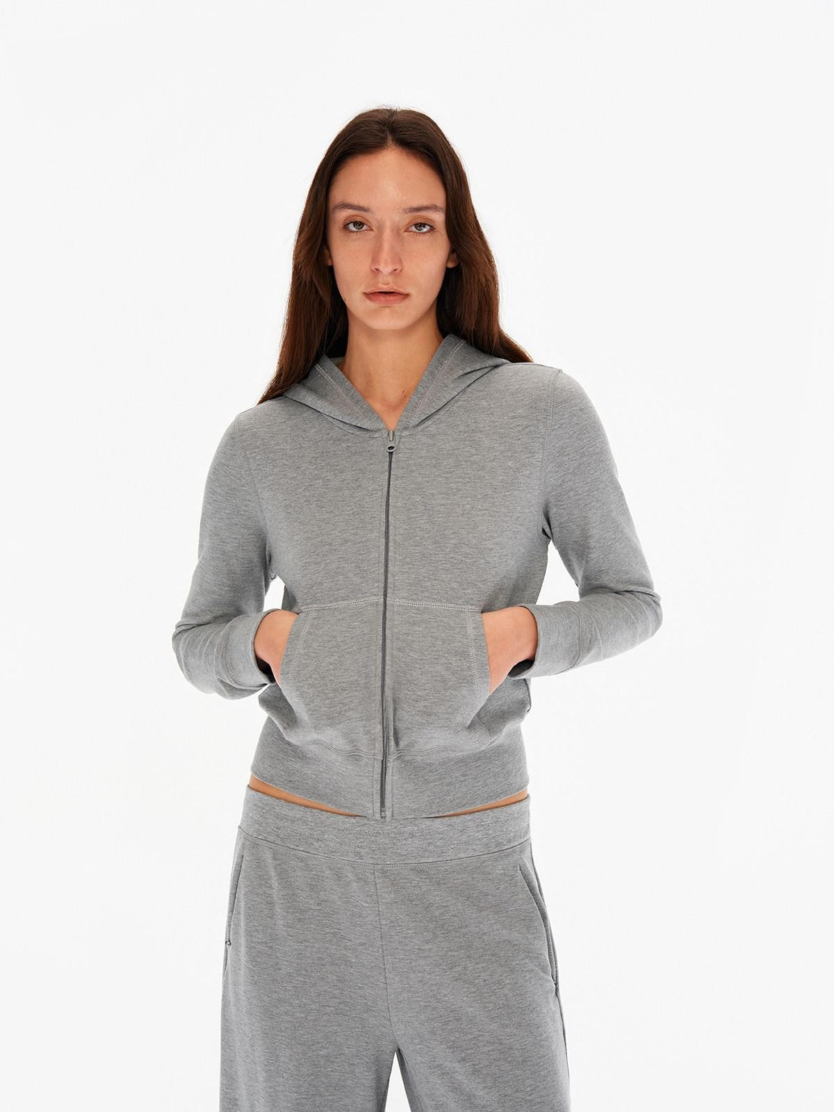 Northbutsouth Multicolor Slim Fit High Stretch Hooded Cropped Women&
