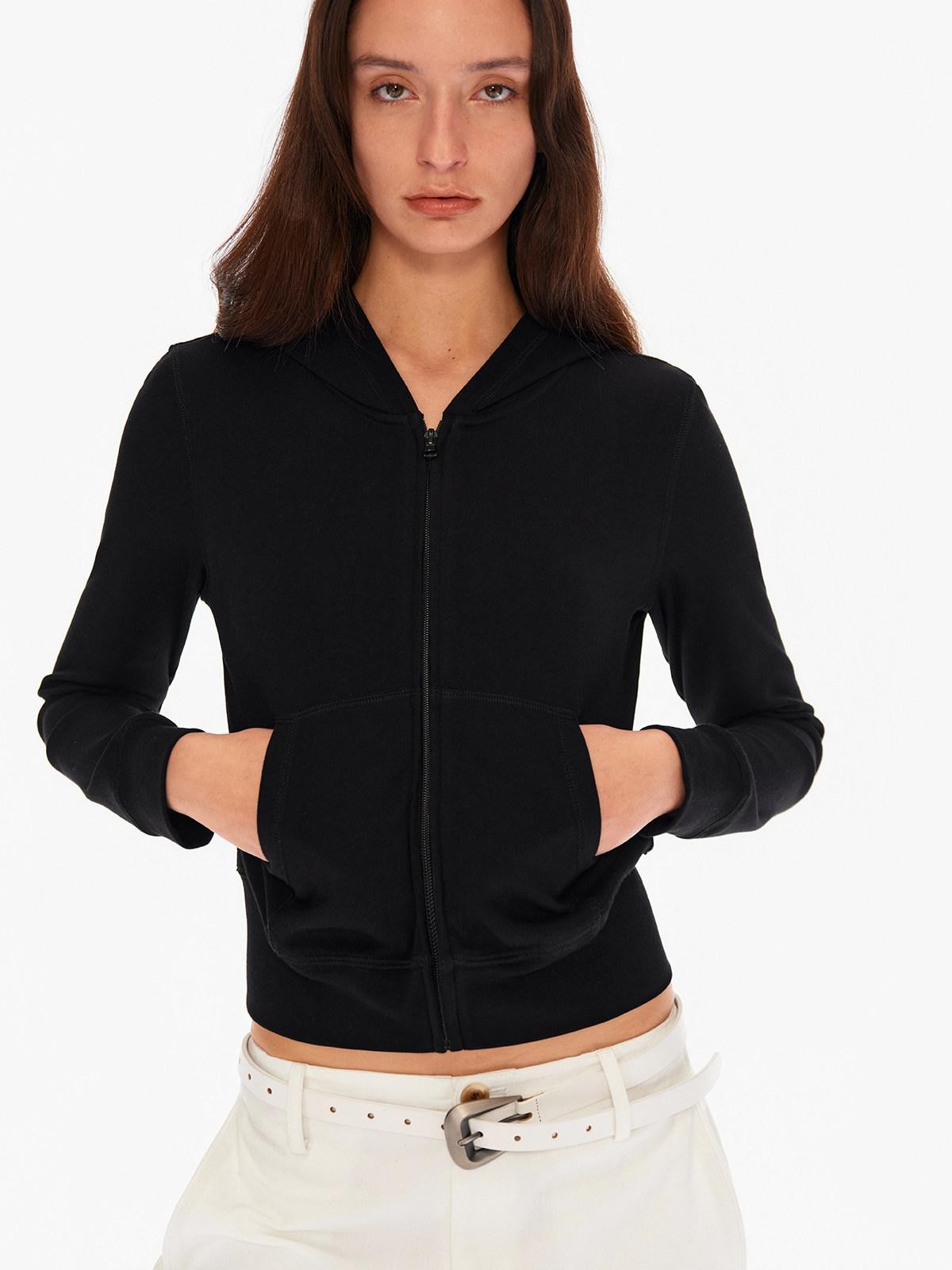 Northbutsouth Multicolor Slim Fit High Stretch Hooded Cropped Women&