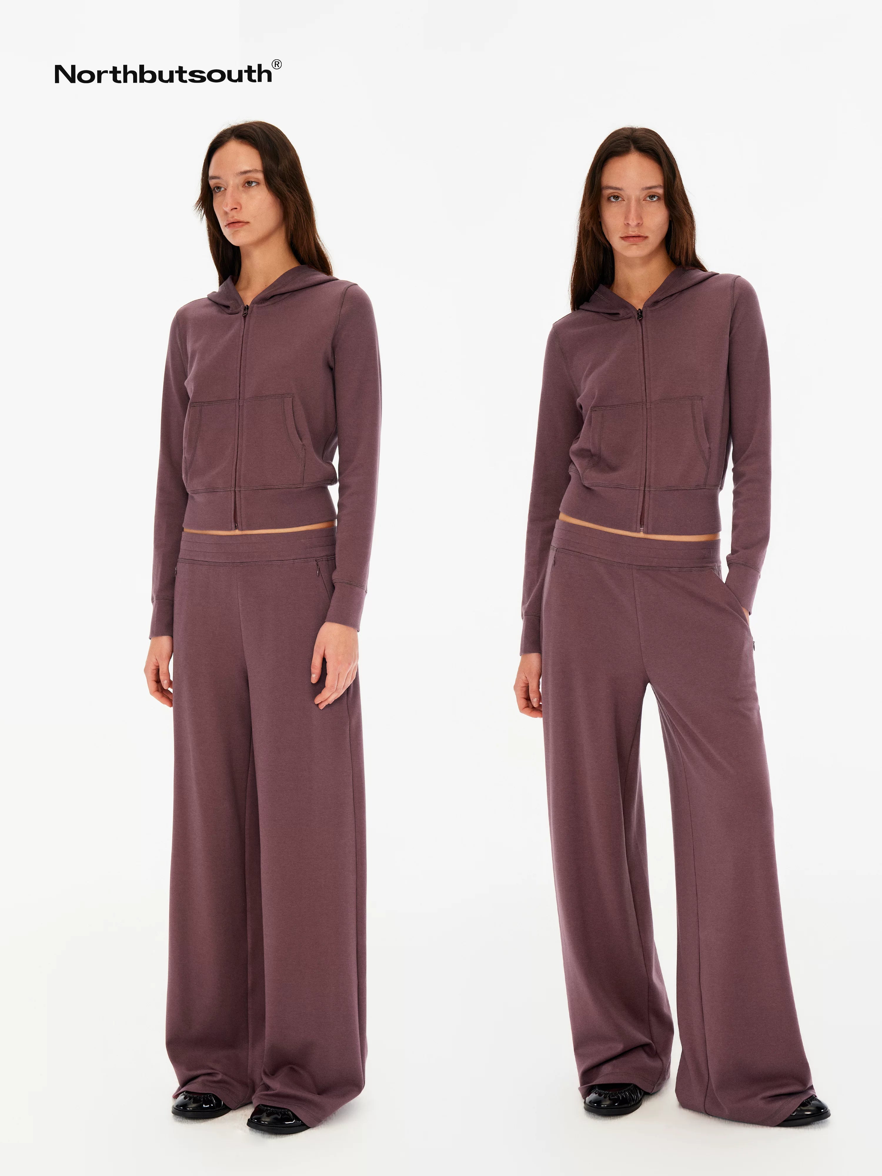 Northbutsouth Multicolor Wide Leg Mid Low Waist Loose Fit Women&