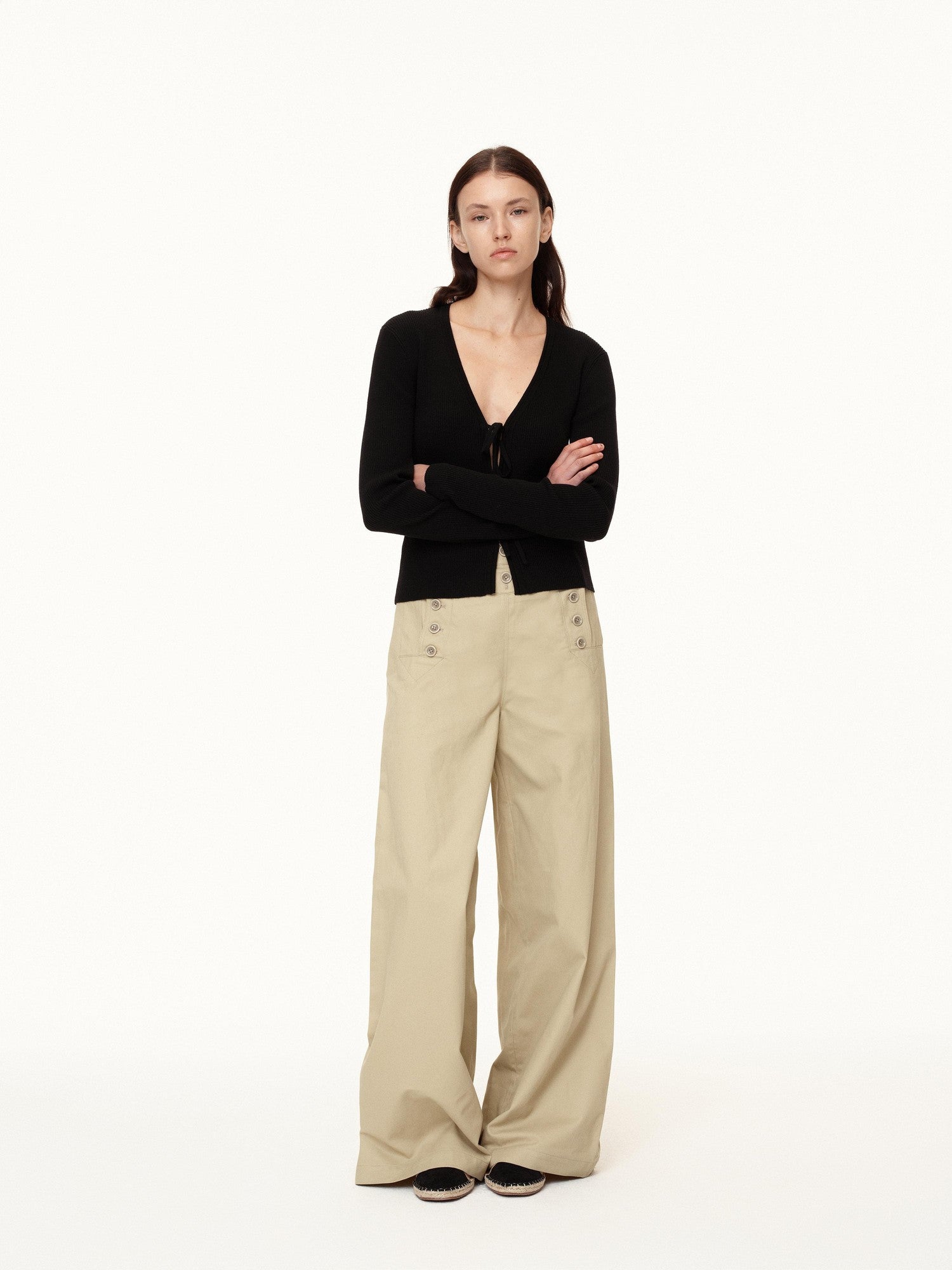 Northbutsouth Navy Deck Multi Button Relaxed Fit Women&