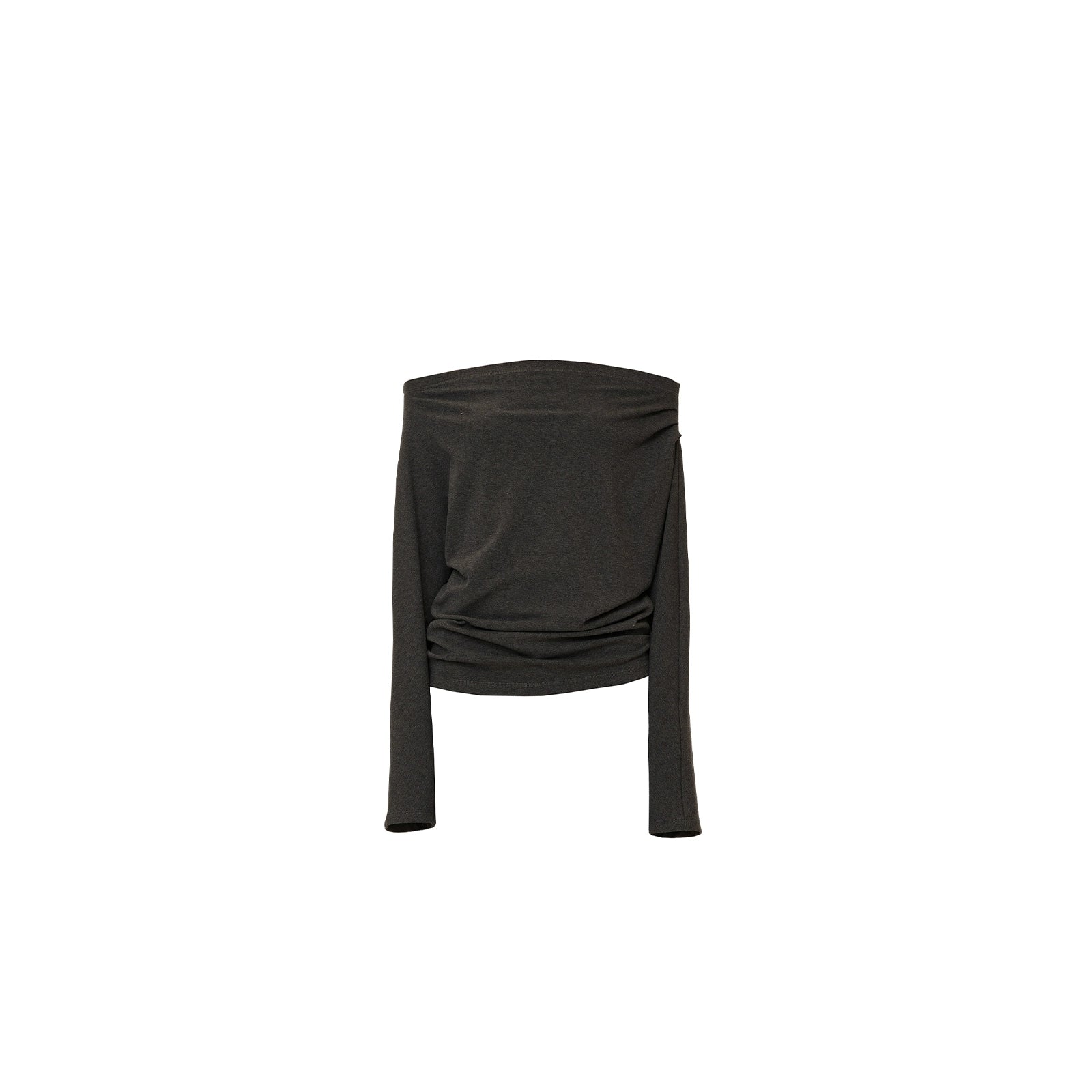 Northbutsouth Off Shoulder Top With Pleated Detail And Layered Hem MISSTT