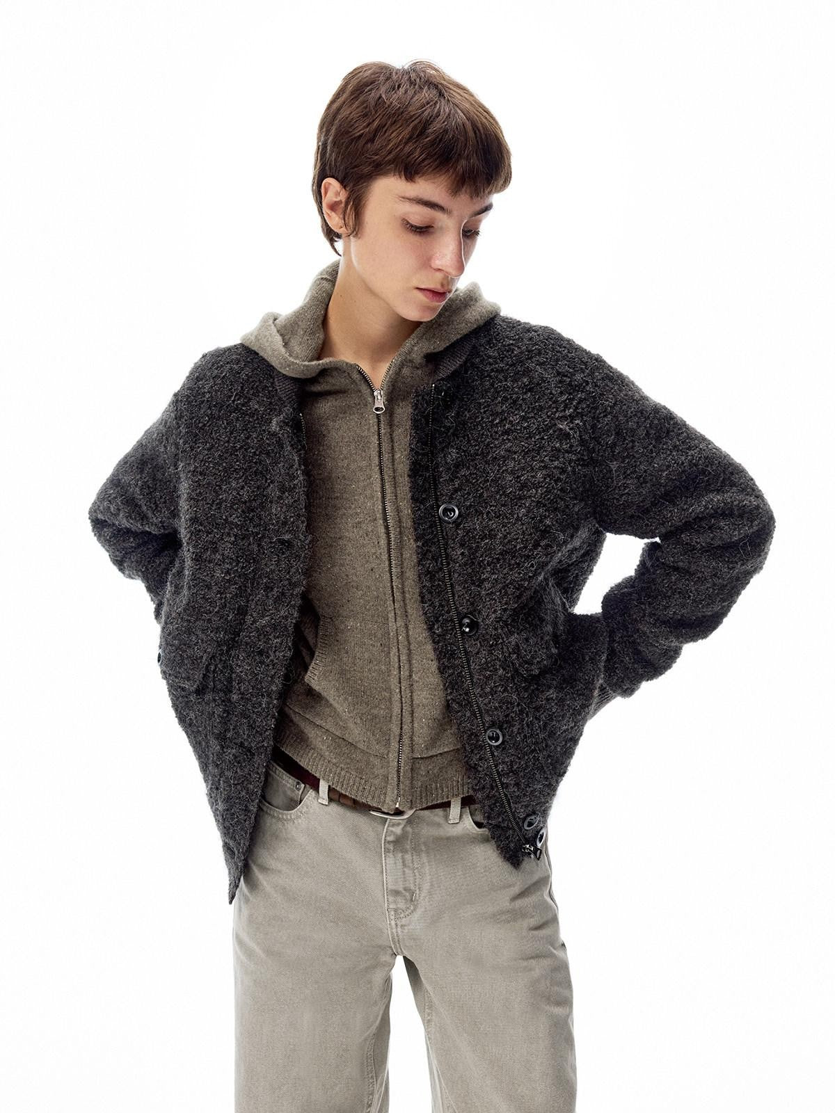 Northbutsouth Plush Alpaca Curly Texture Fluffy Women&