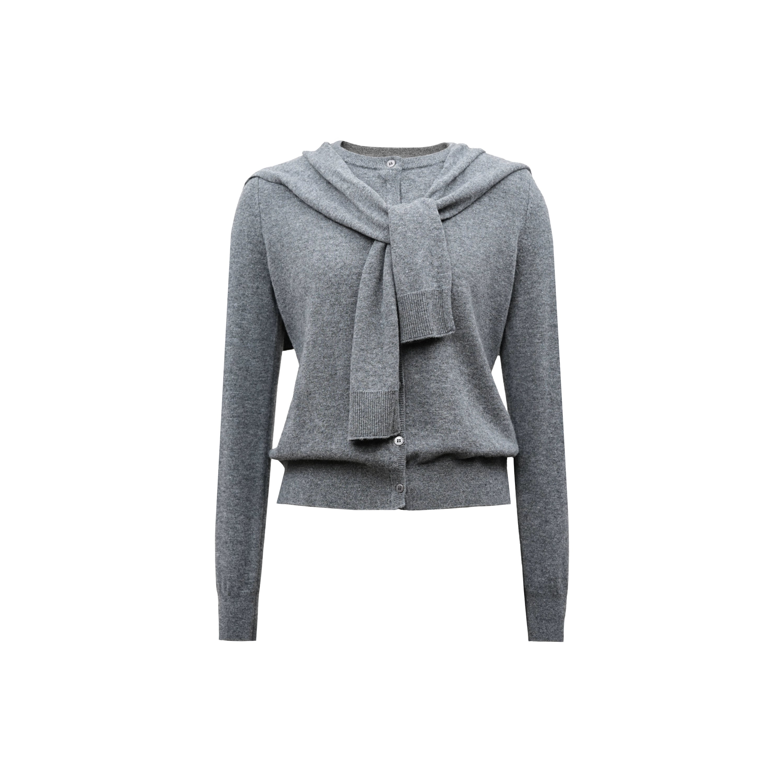 Northbutsouth Pure Wool Two Tone Round Neck Knit Cardigan MISSTT