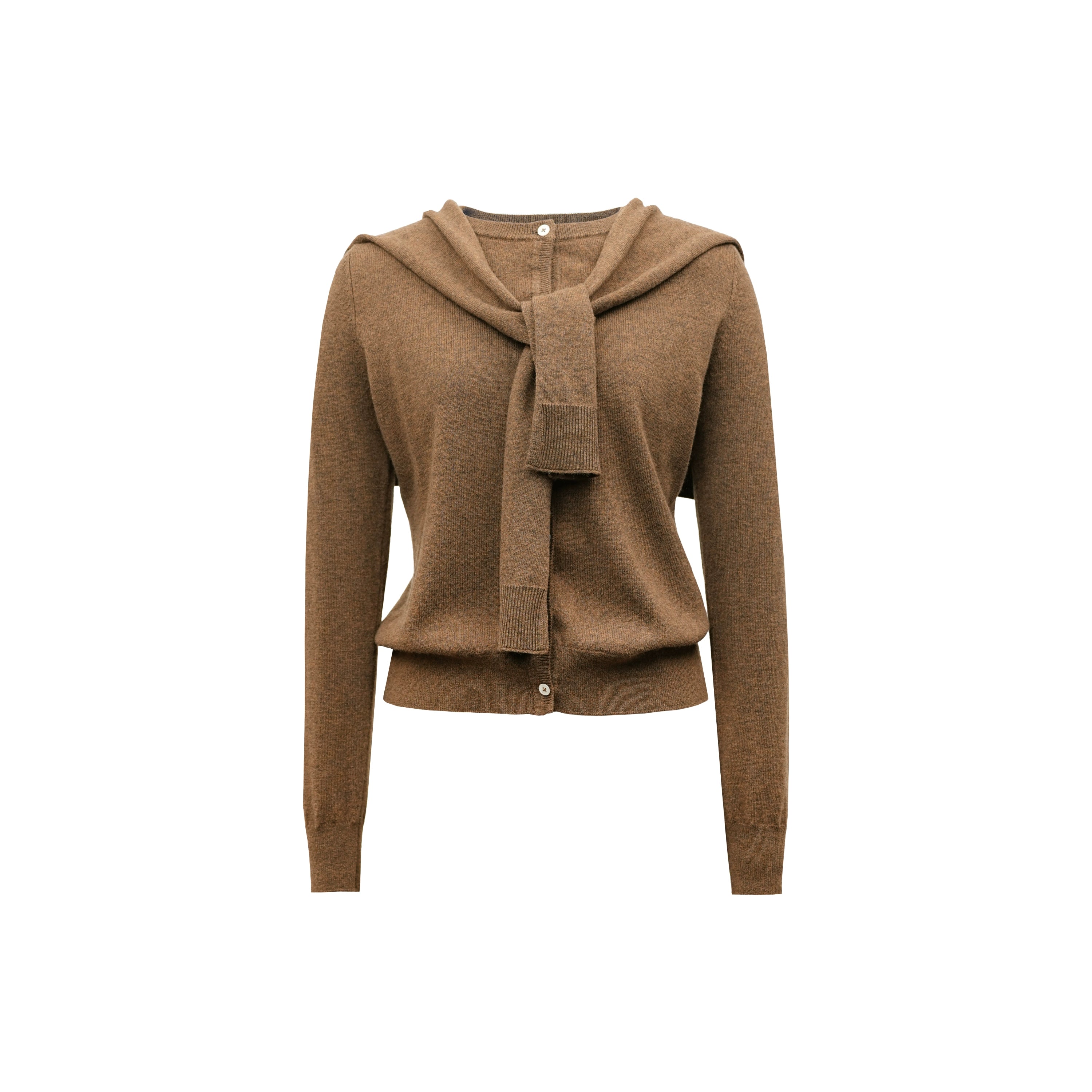 Northbutsouth Pure Wool Two Tone Round Neck Knit Cardigan MISSTT