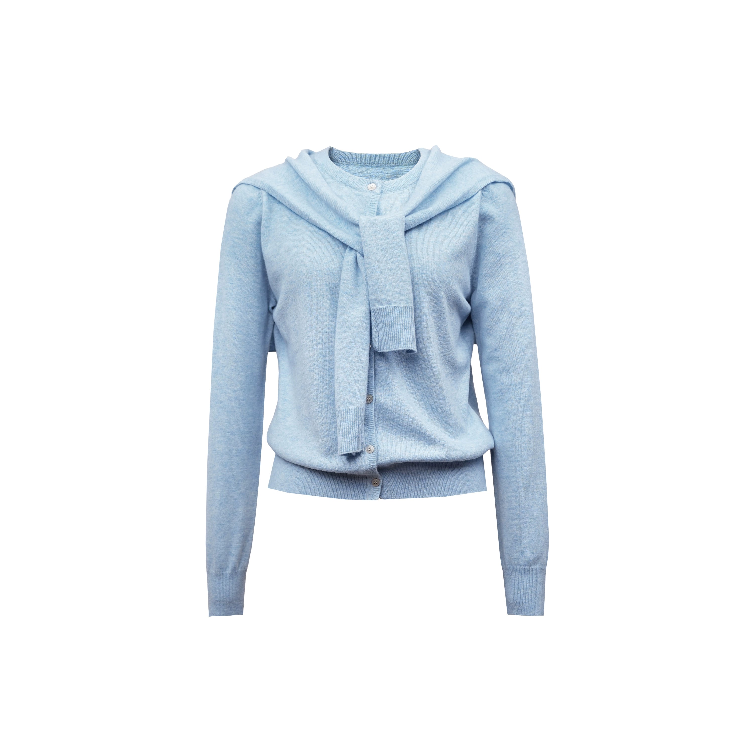 Northbutsouth Pure Wool Two Tone Round Neck Knit Cardigan MISSTT