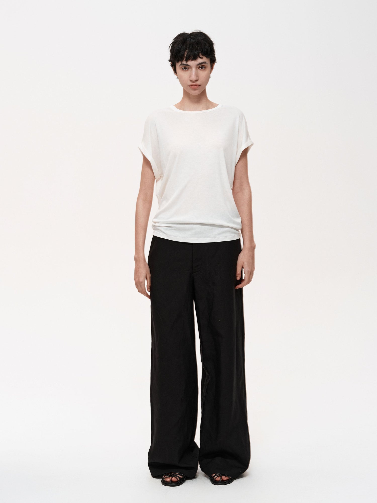 Northbutsouth Raglan Batwing Sleeve Cropped Relaxed Fit T-Shirt