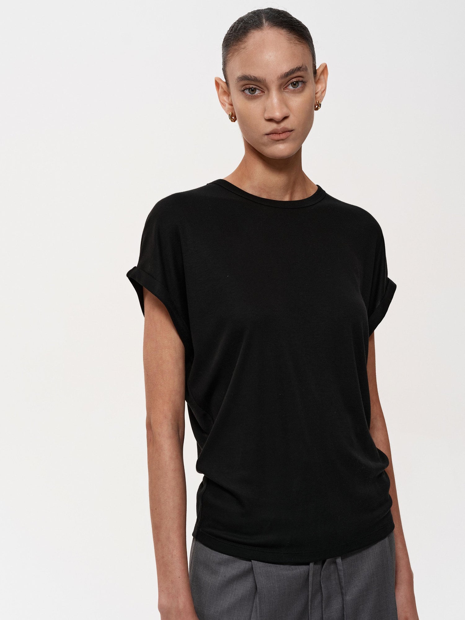 Northbutsouth Raglan Batwing Sleeve Cropped Relaxed Fit T-Shirt