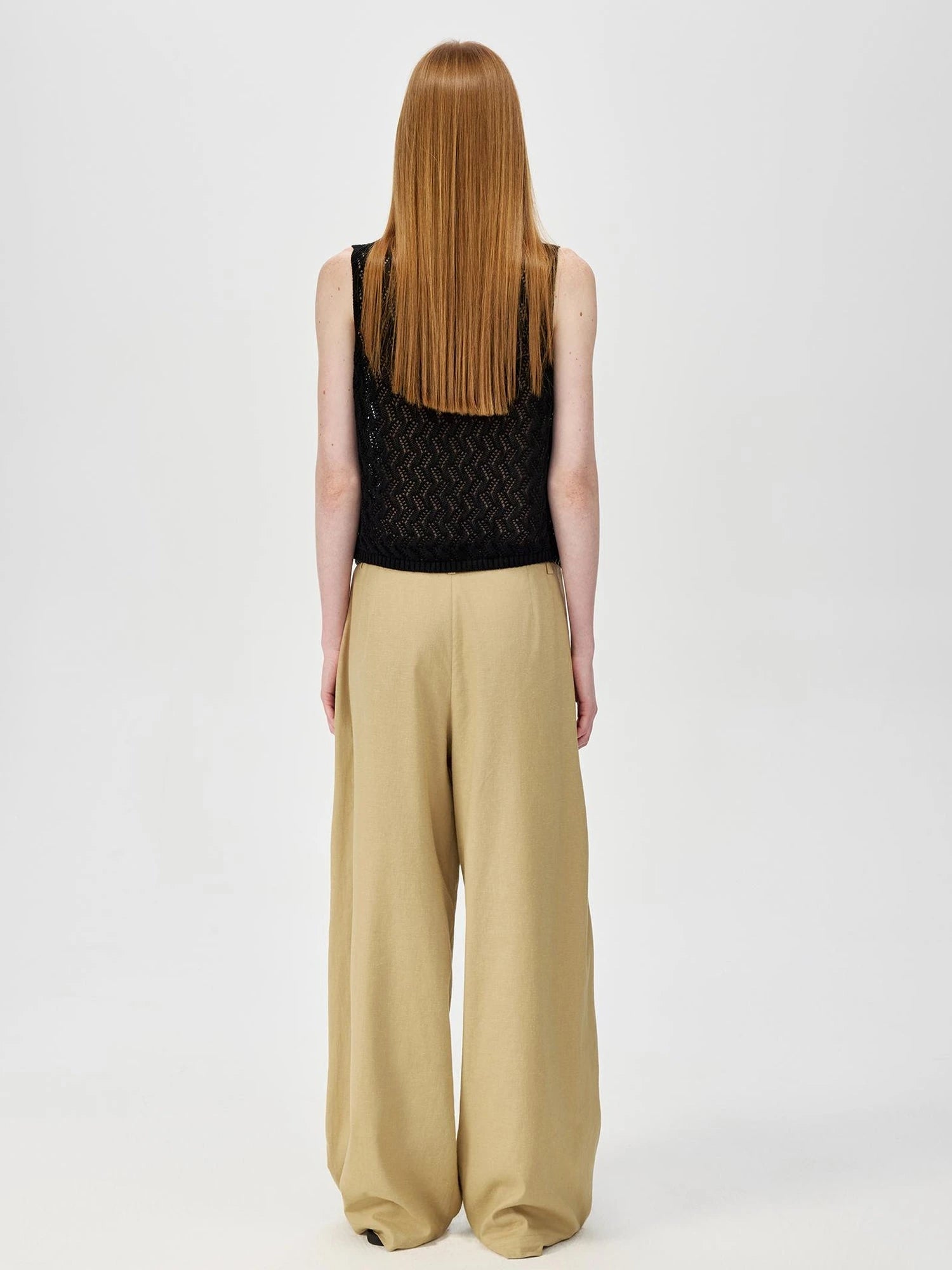 Ramie Lace Knit Layering Vacation Vest