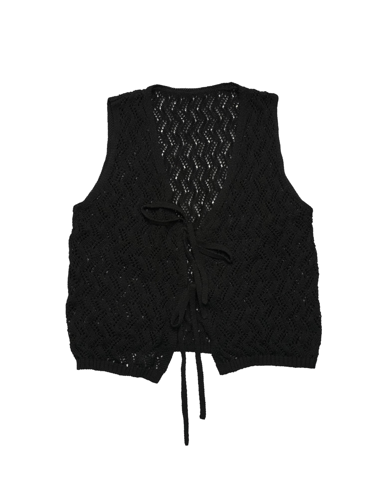Ramie Lace Knit Layering Vacation Vest