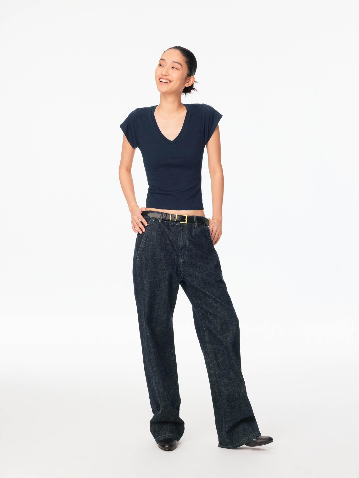 Northbutsouth Red Selvedge Tapered Mid Low Waist Women&