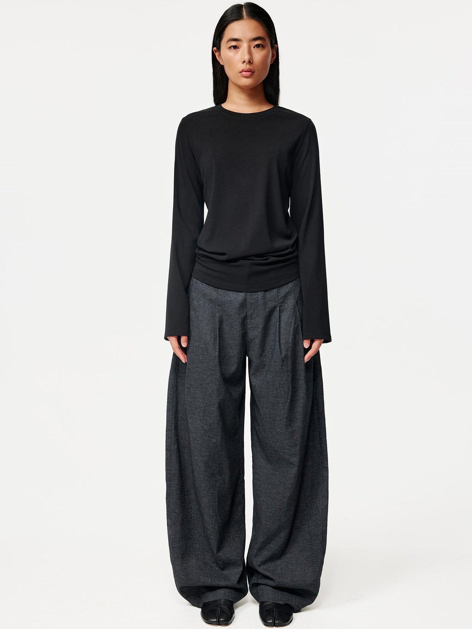 Northbutsouth Relaxed Fit Stretch Jersey Tee With Stacked Shoulder