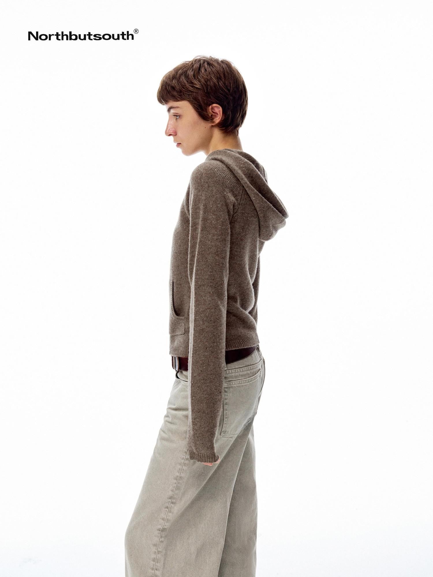 Northbutsouth Ribbed Pocketed Cropped Women&
