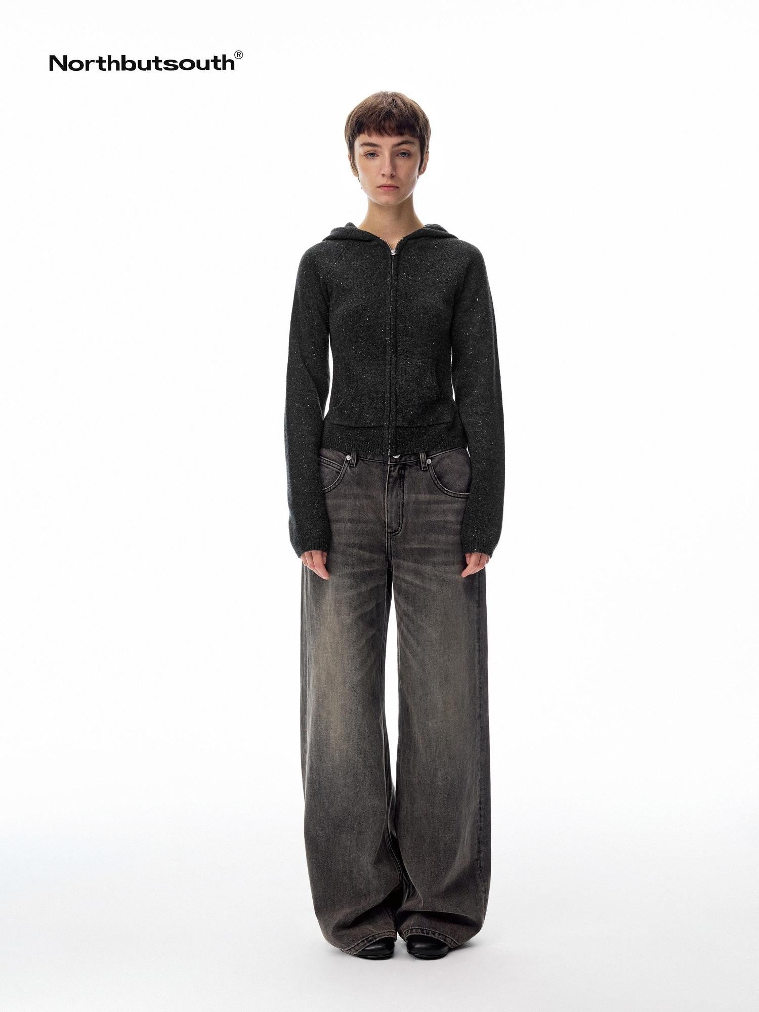 Northbutsouth Ribbed Pocketed Cropped Women&