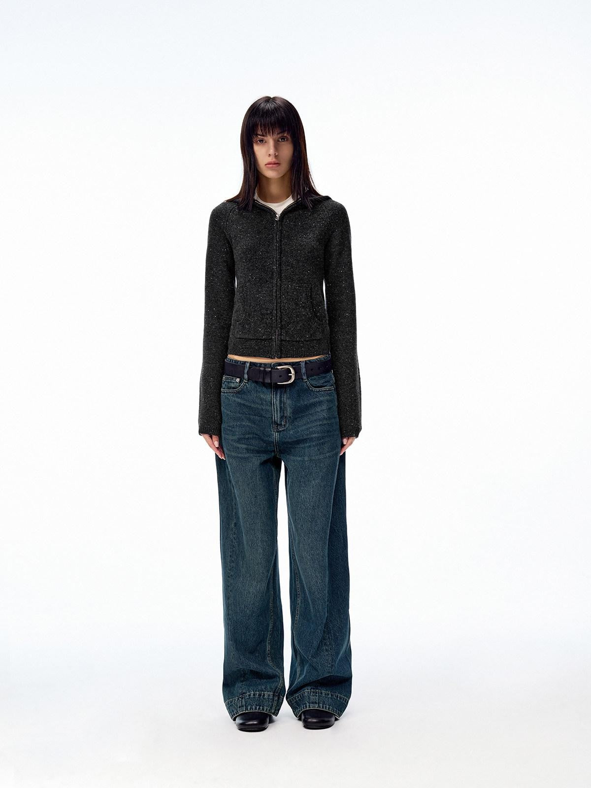 Northbutsouth Ribbed Pocketed Cropped Women&