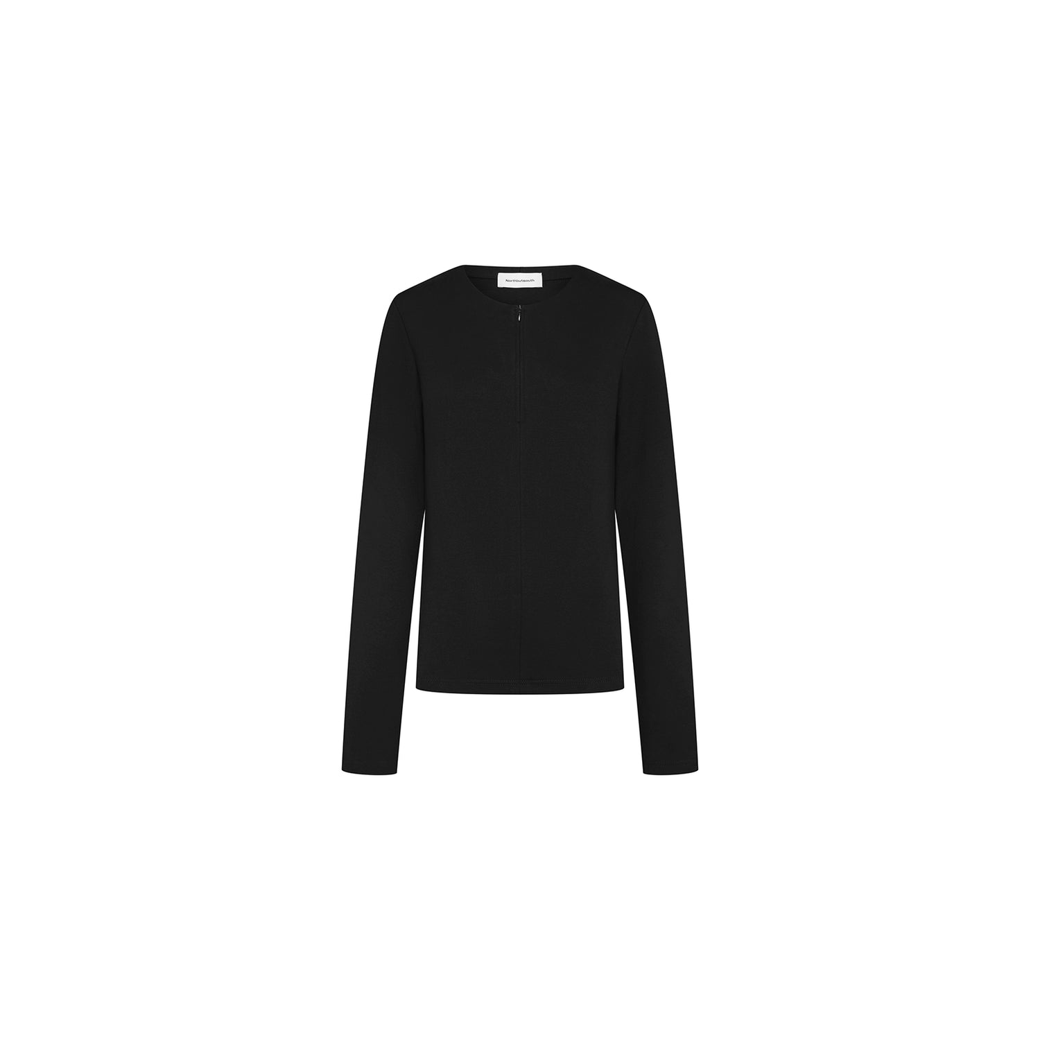 Northbutsouth Round Neck Semi Zip Layering Top MISSTT