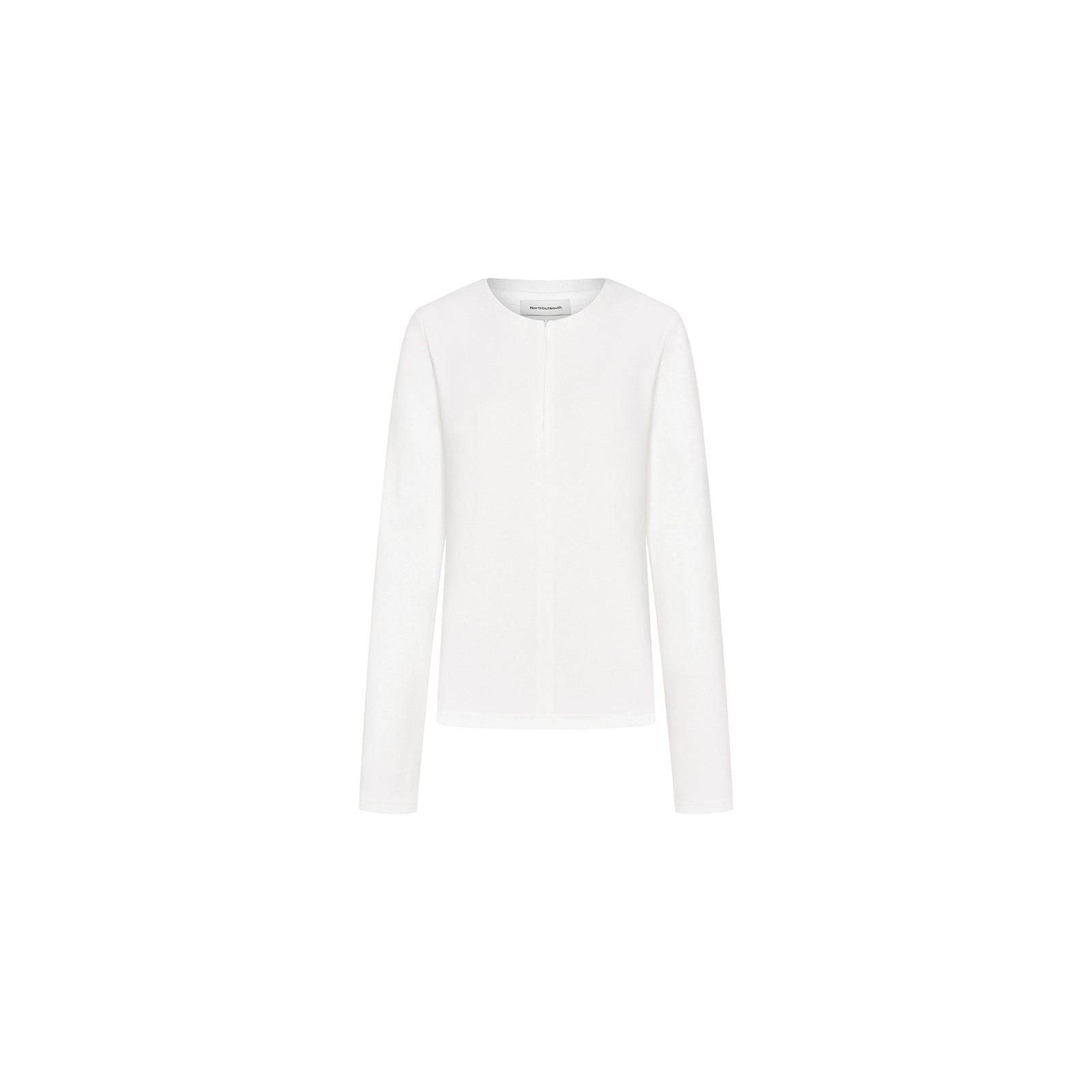 Northbutsouth Round Neck Semi Zip Layering Top MISSTT