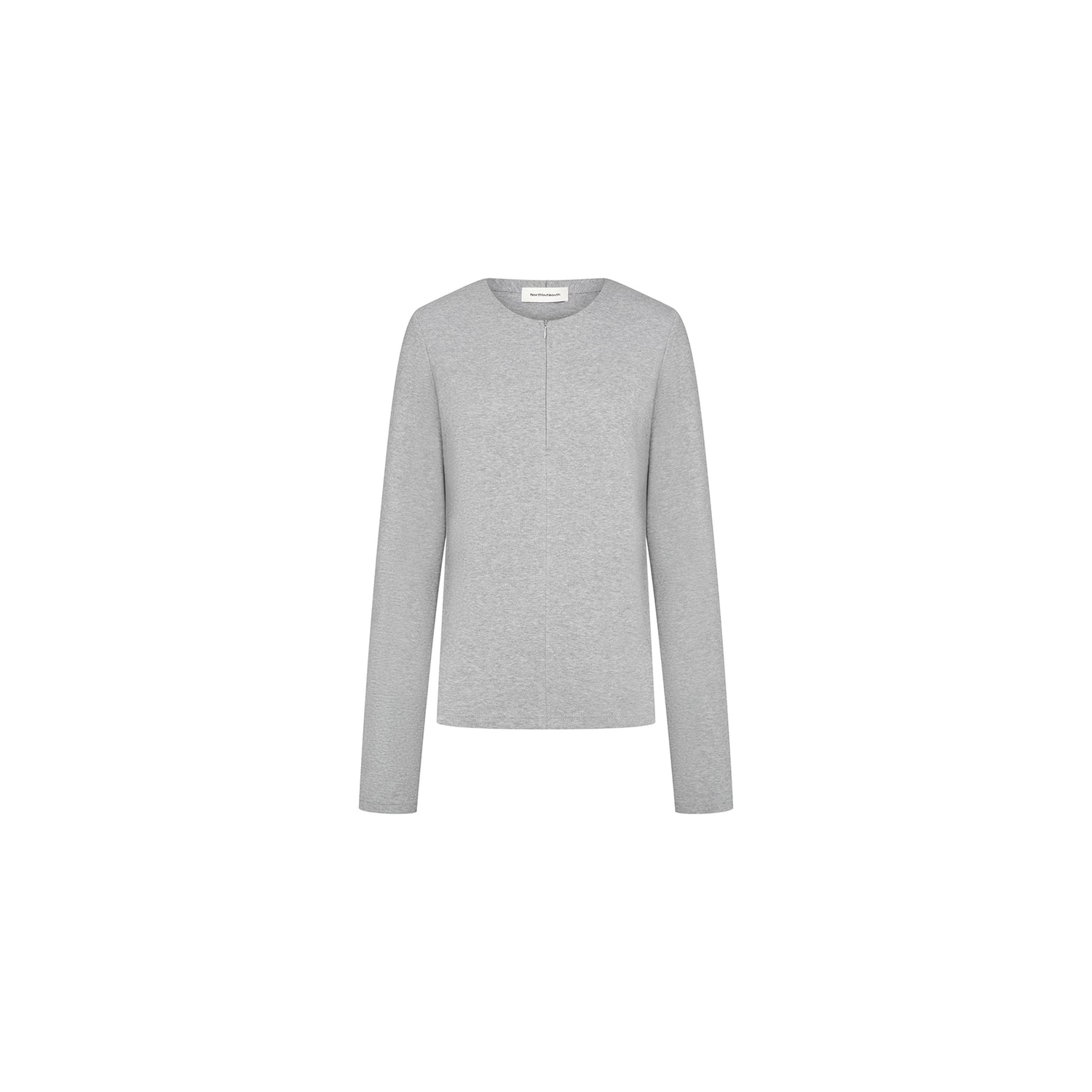 Northbutsouth Round Neck Semi Zip Layering Top MISSTT