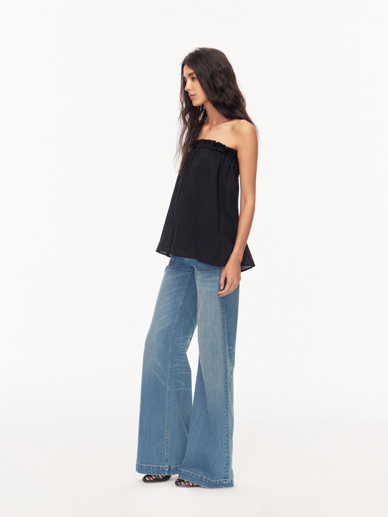 Northbutsouth Seaside Blue Washed Whisker Low Waist Women&