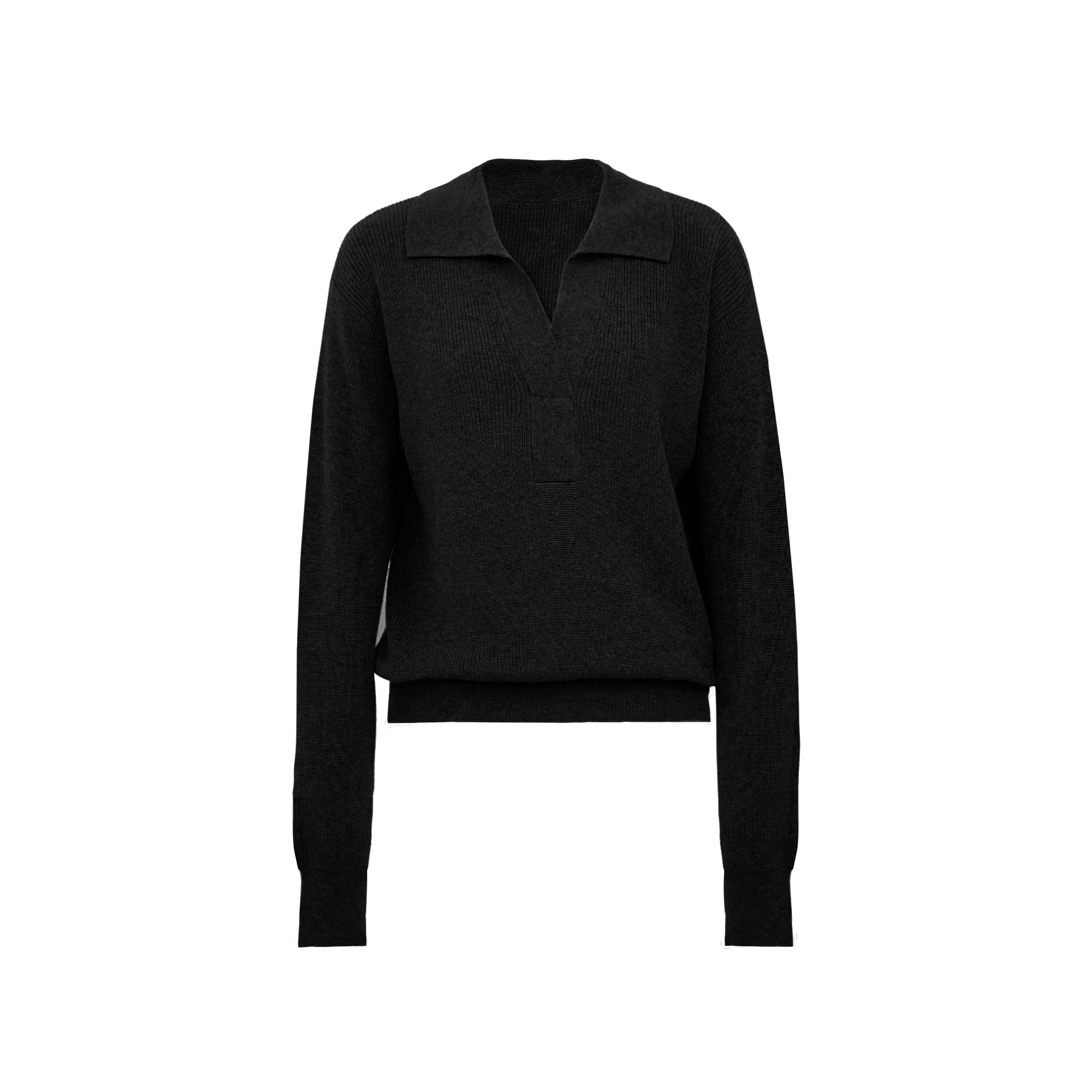 Northbutsouth Semi Collar Loose Stack Knit Polo Top MISSTT