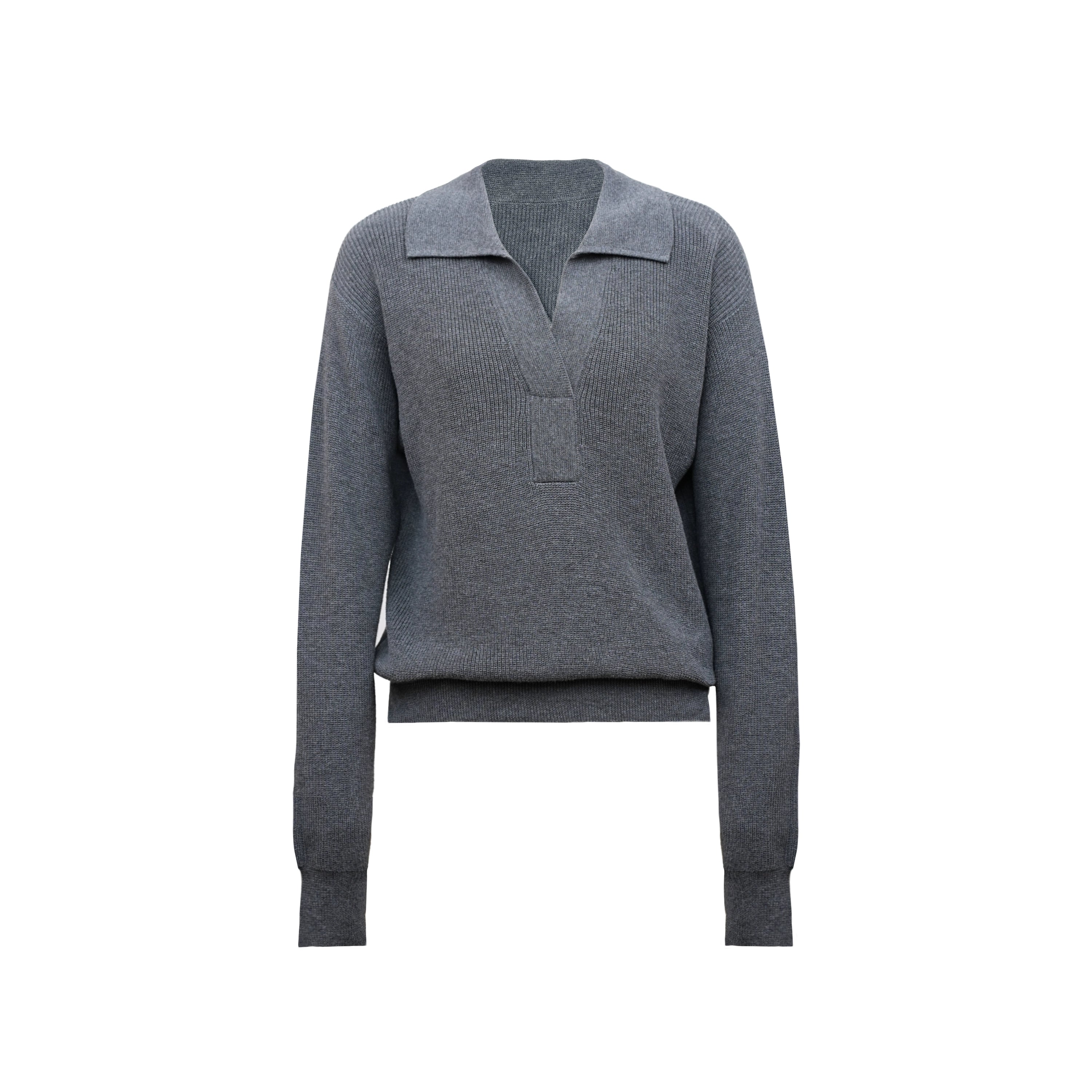Northbutsouth Semi Collar Loose Stack Knit Polo Top MISSTT