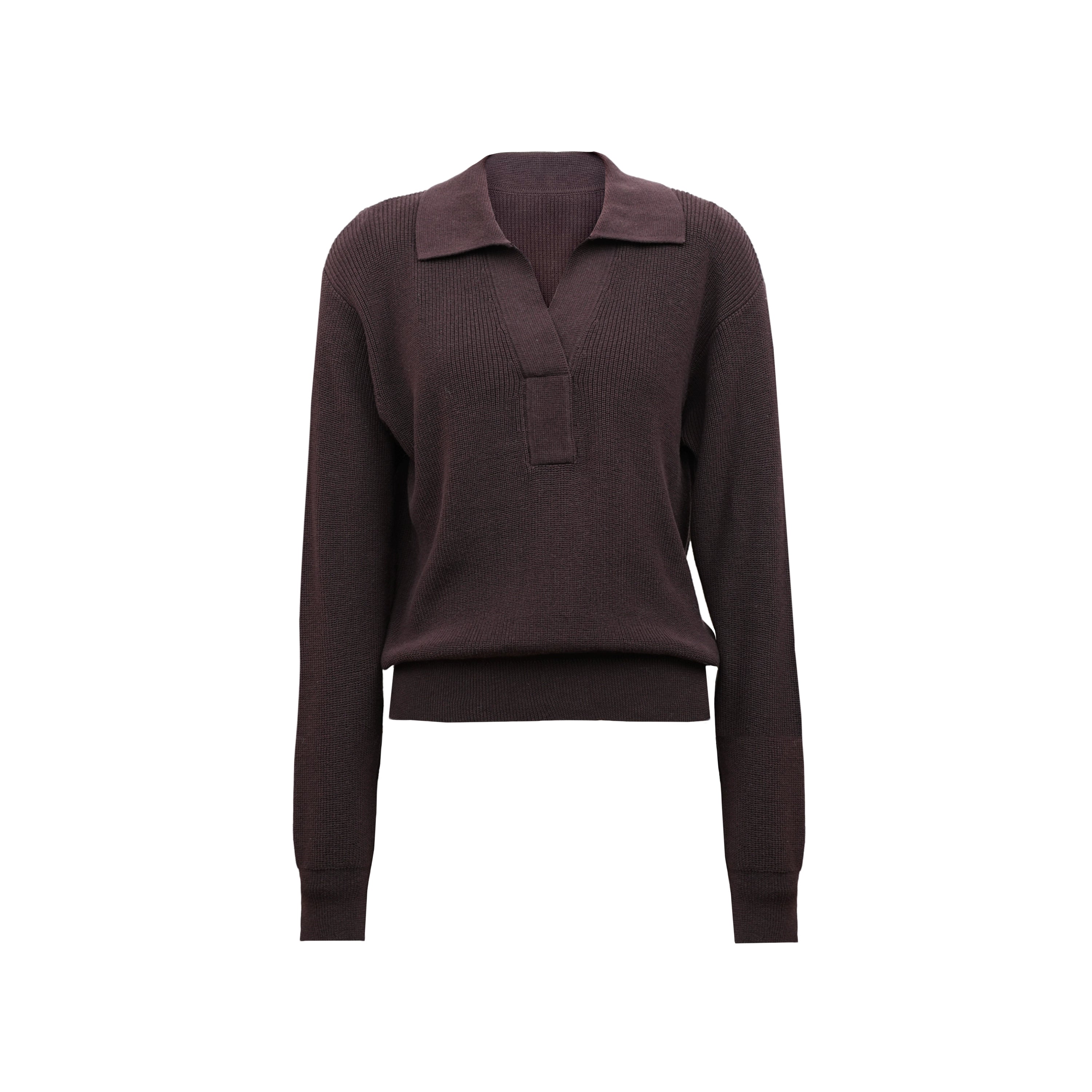 Northbutsouth Semi Collar Loose Stack Knit Polo Top MISSTT