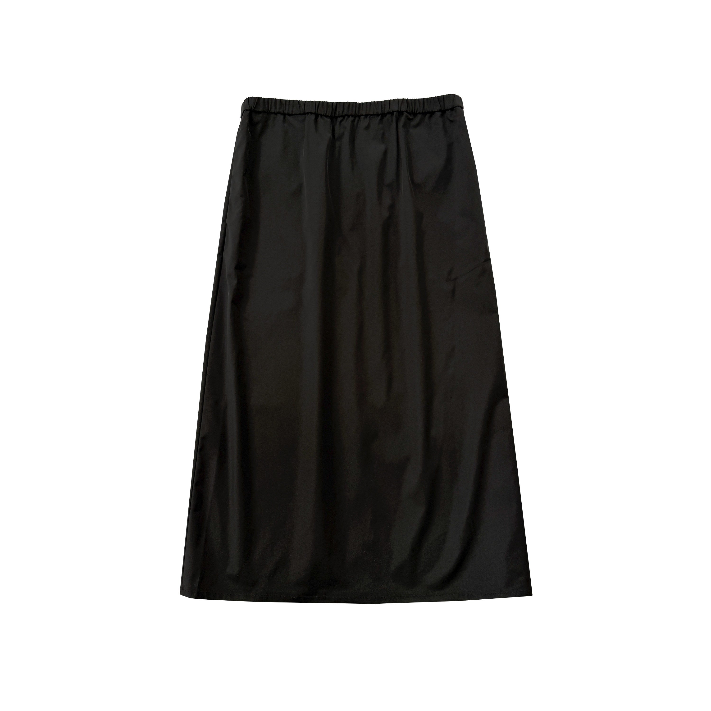 Northbutsouth_Shiny_A_Line_Back_Slit_Elastic_Waist_Women&