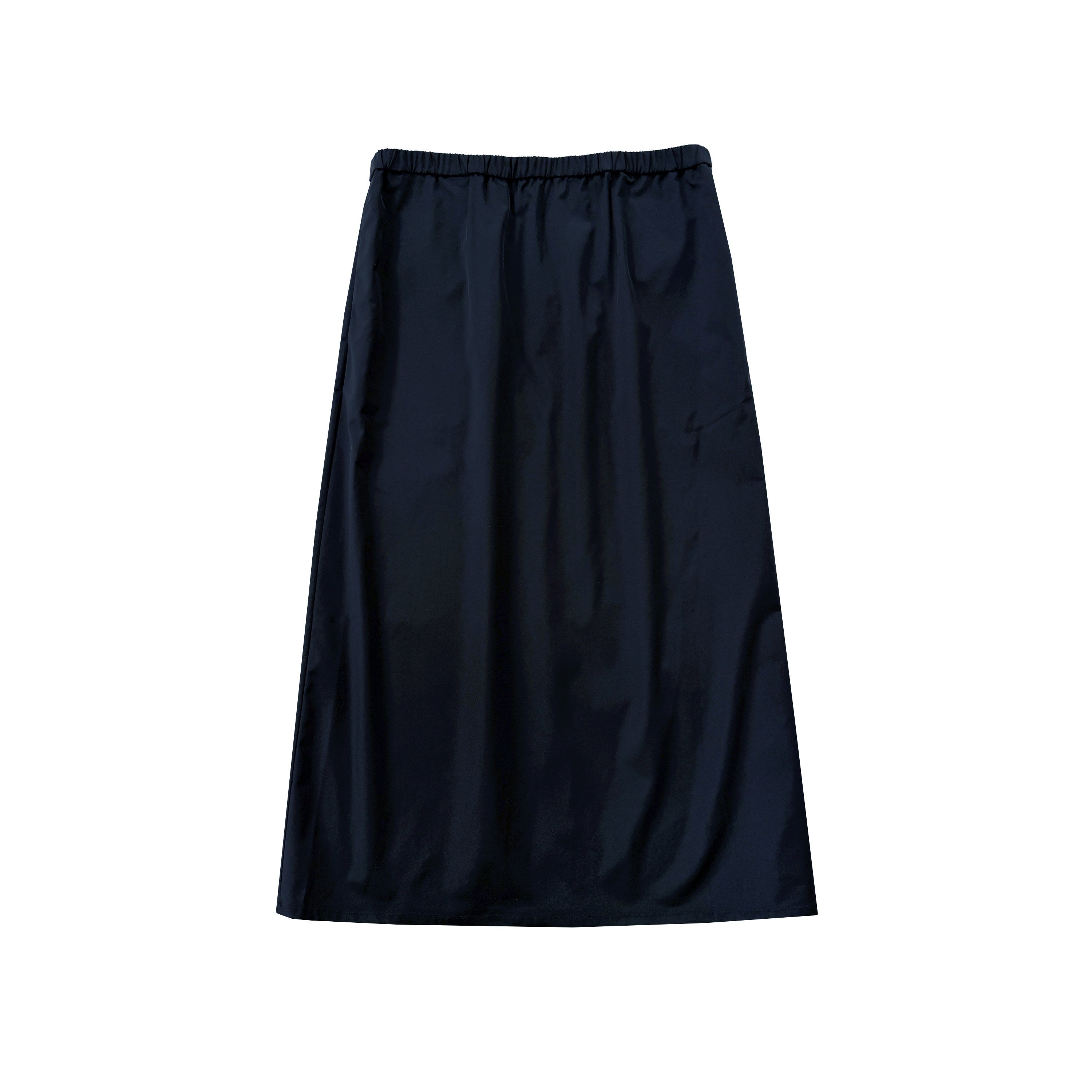 Northbutsouth_Shiny_A_Line_Back_Slit_Elastic_Waist_Women&