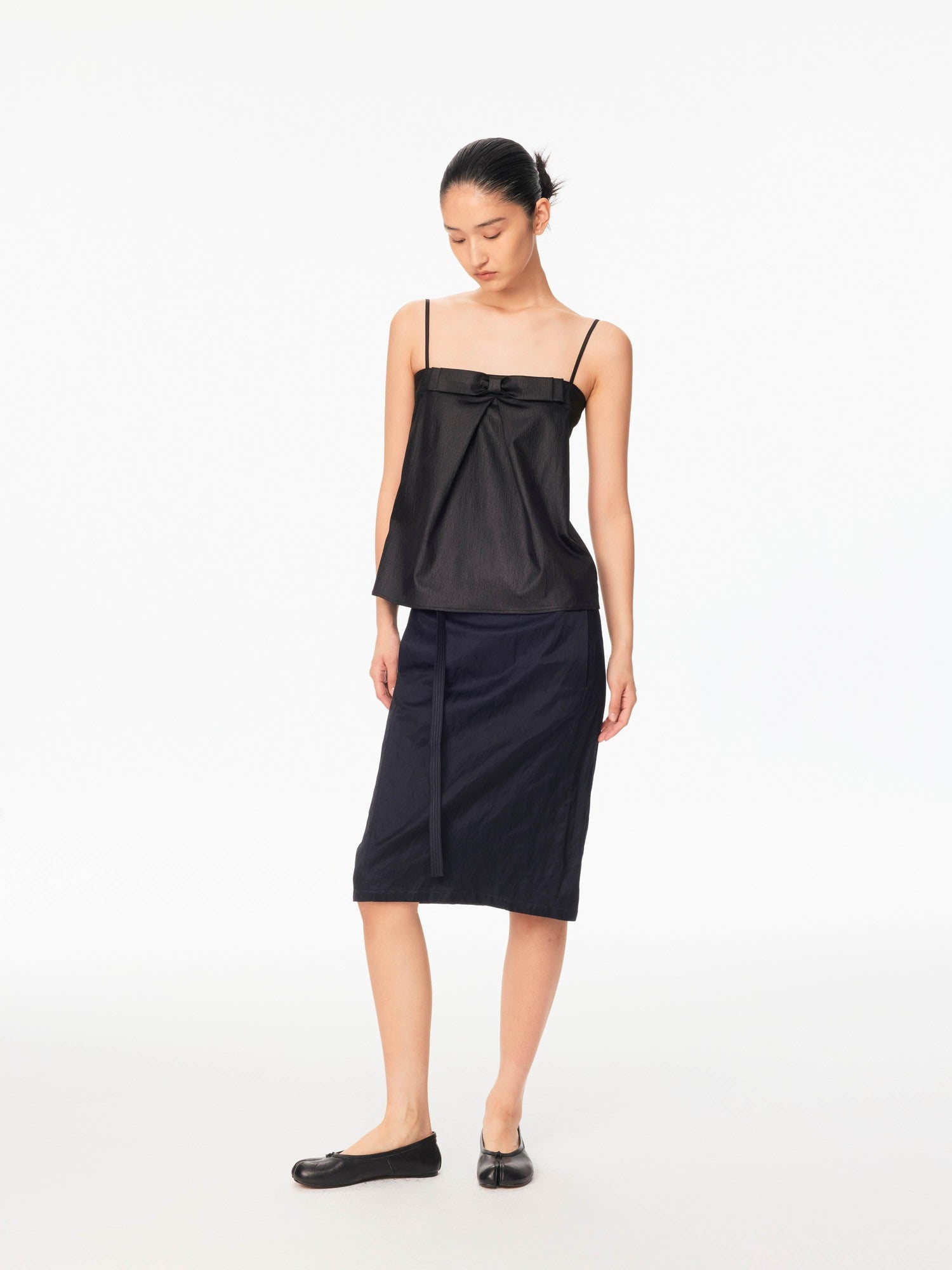 Northbutsouth Shiny Textured Straight Belted Women&