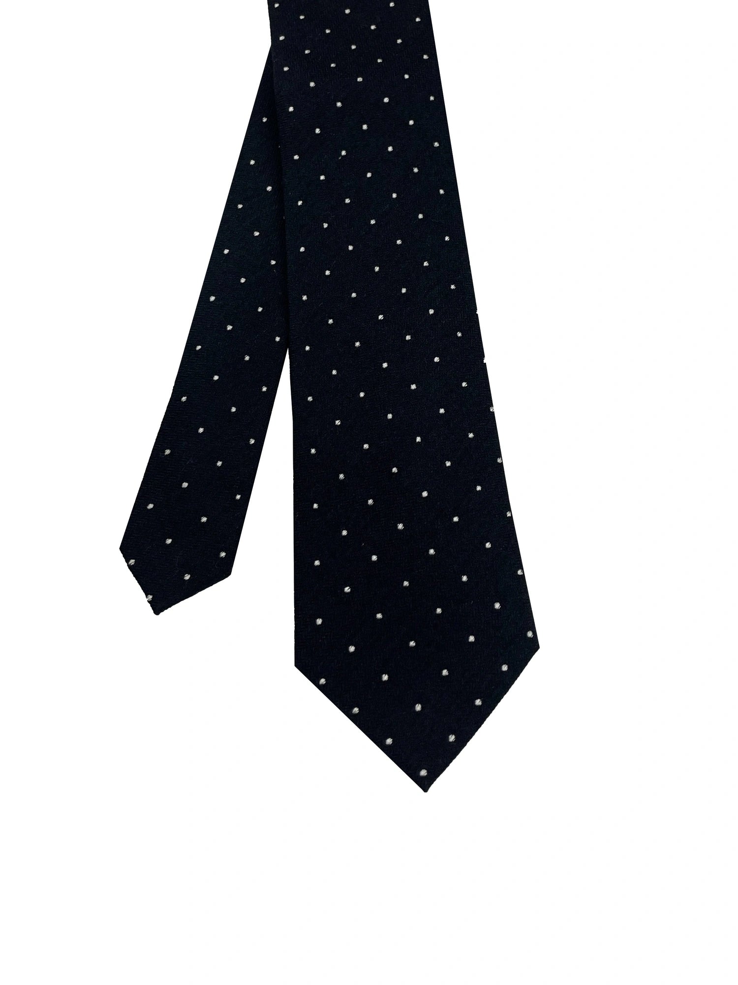 Silk Wool Classic Retro Polka Dot Adjustable Tie