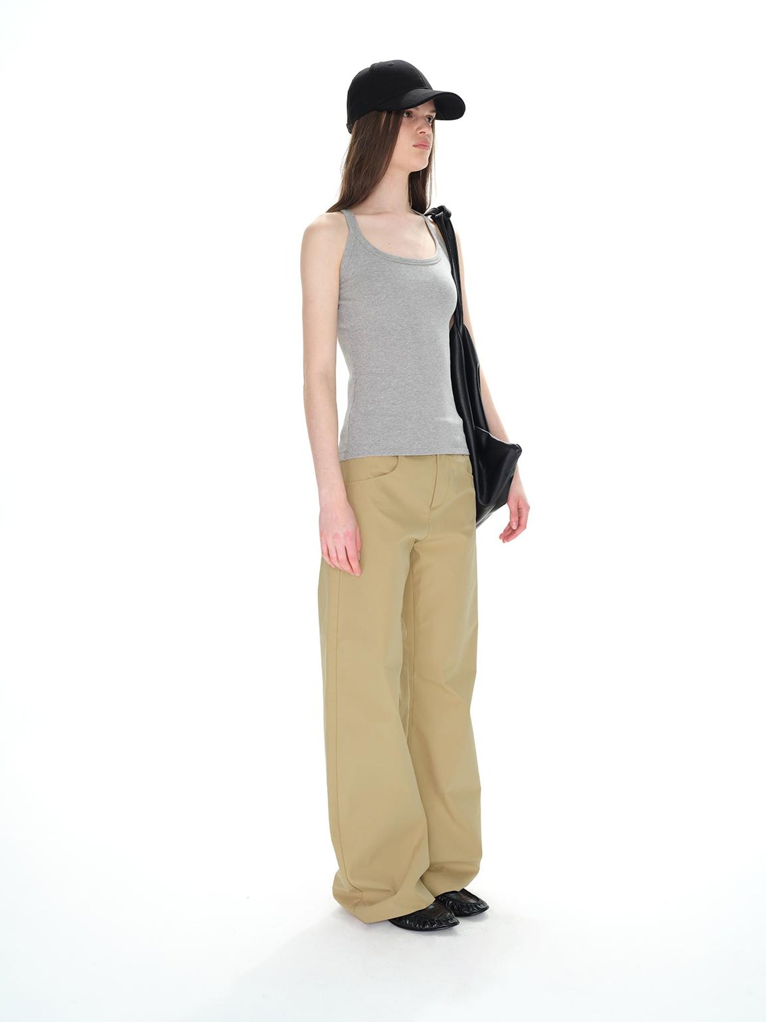 Northbutsouth Sleeveless Slim Fit Long Ribbed Tank Top