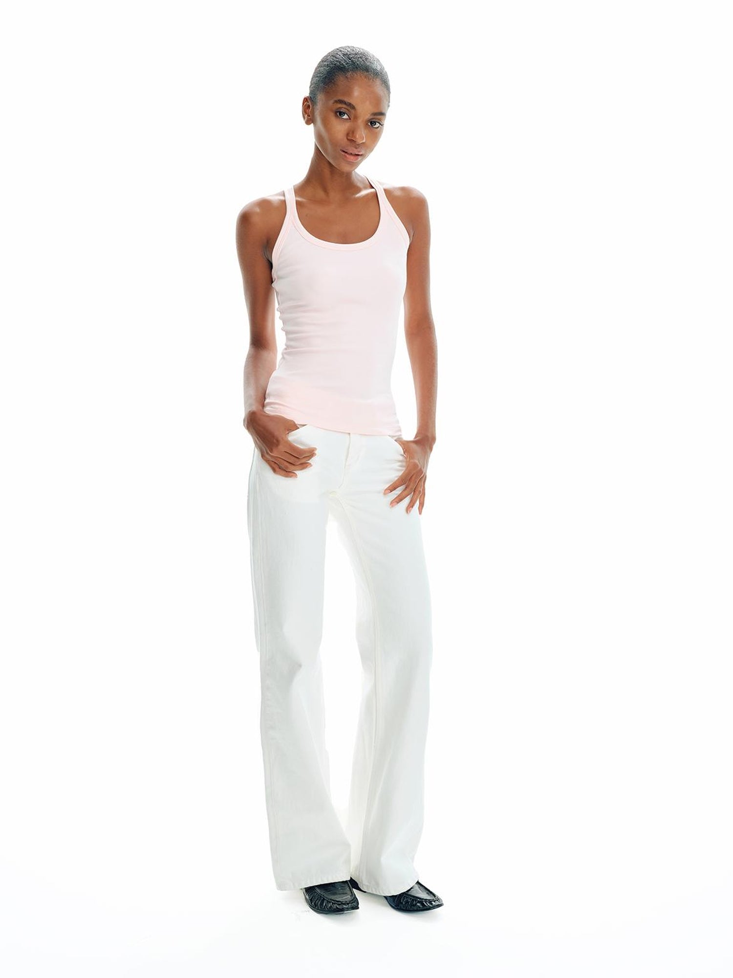 Northbutsouth Sleeveless Slim Fit Long Ribbed Tank Top