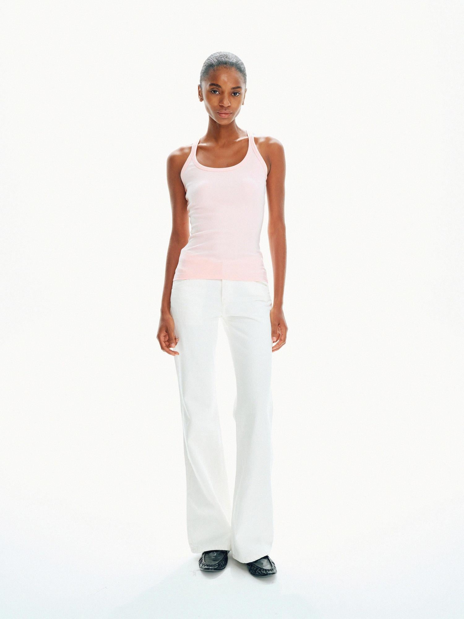 Northbutsouth Sleeveless Slim Fit Long Ribbed Tank Top