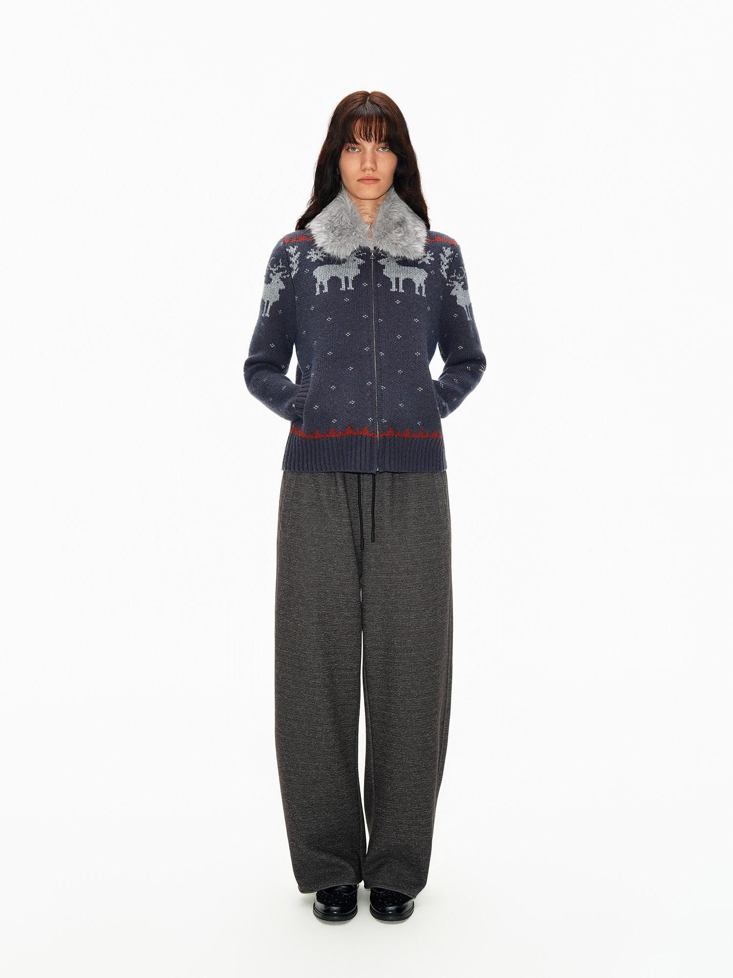 Northbutsouth Slub Texture Adjustable Waist Curved Cut Women&