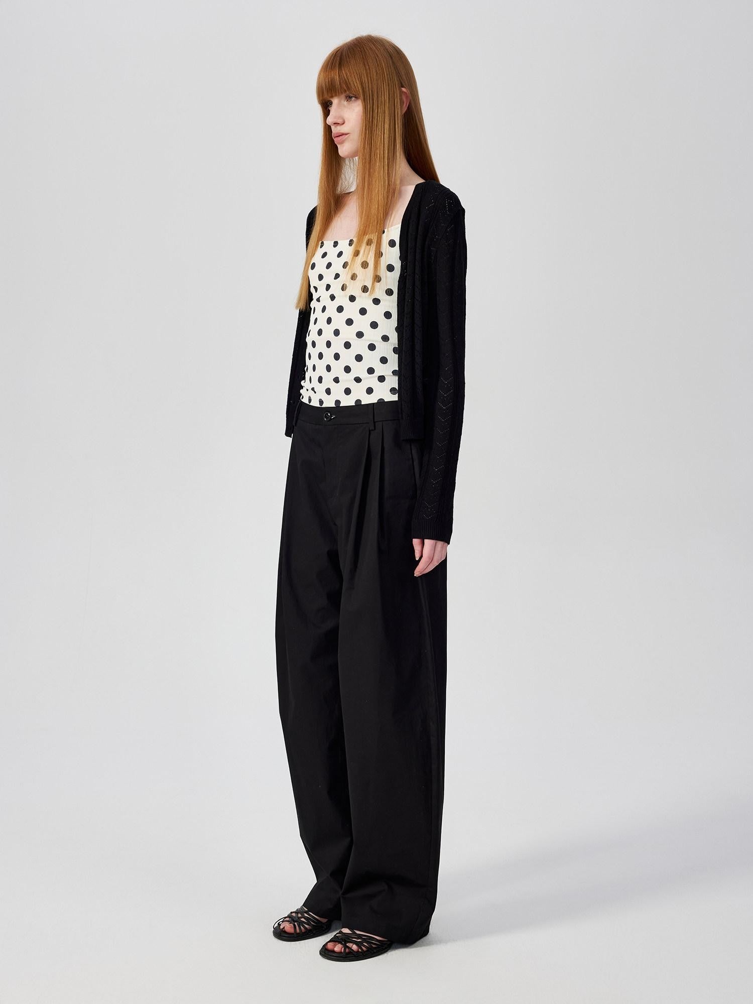 Northbutsouth Small Polka Dot Striped Textured Slim Fit Women&
